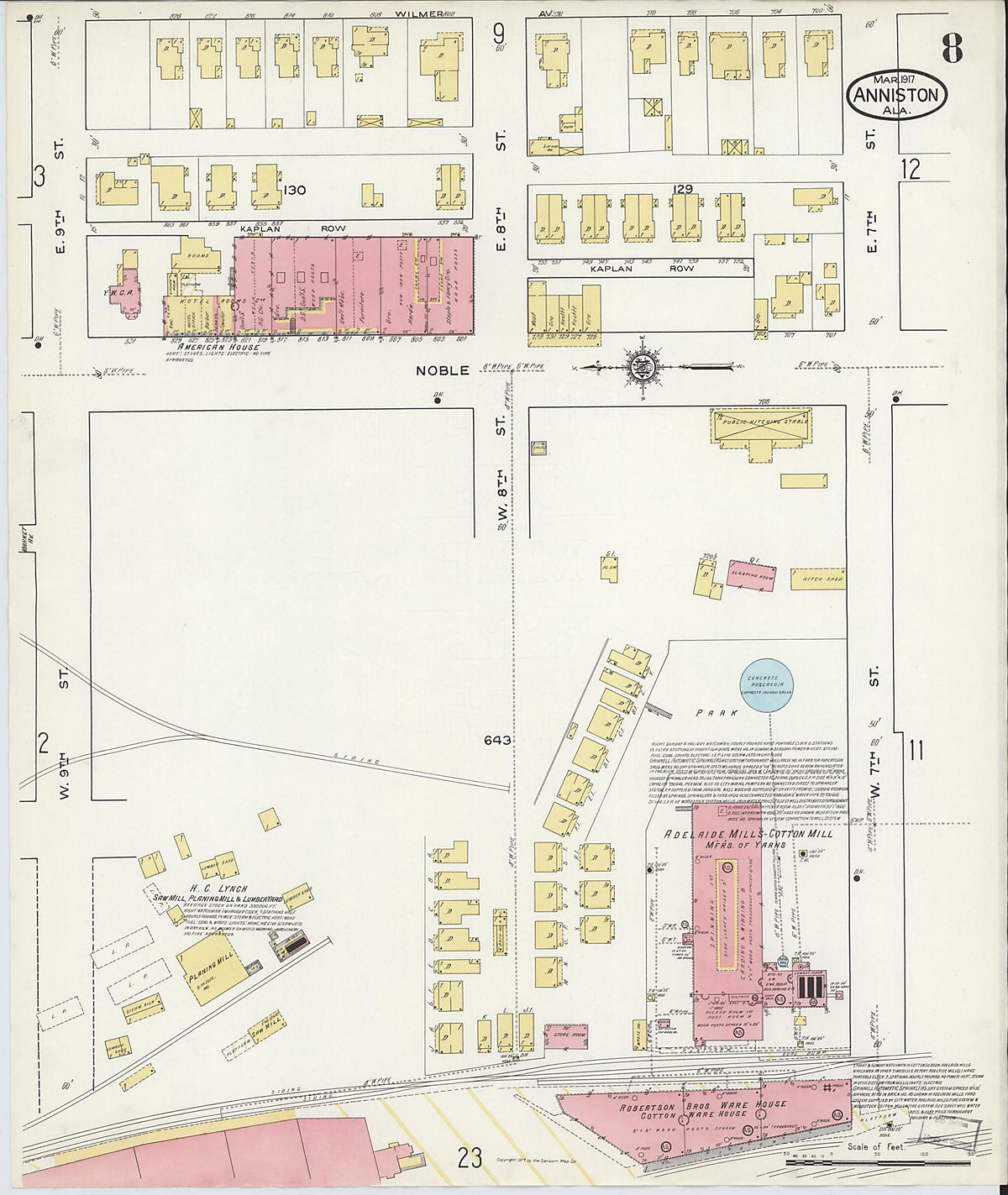 Anniston, Calhoun County, Alabama 1917 (Sheet 7 of 39) by Relic Map Company