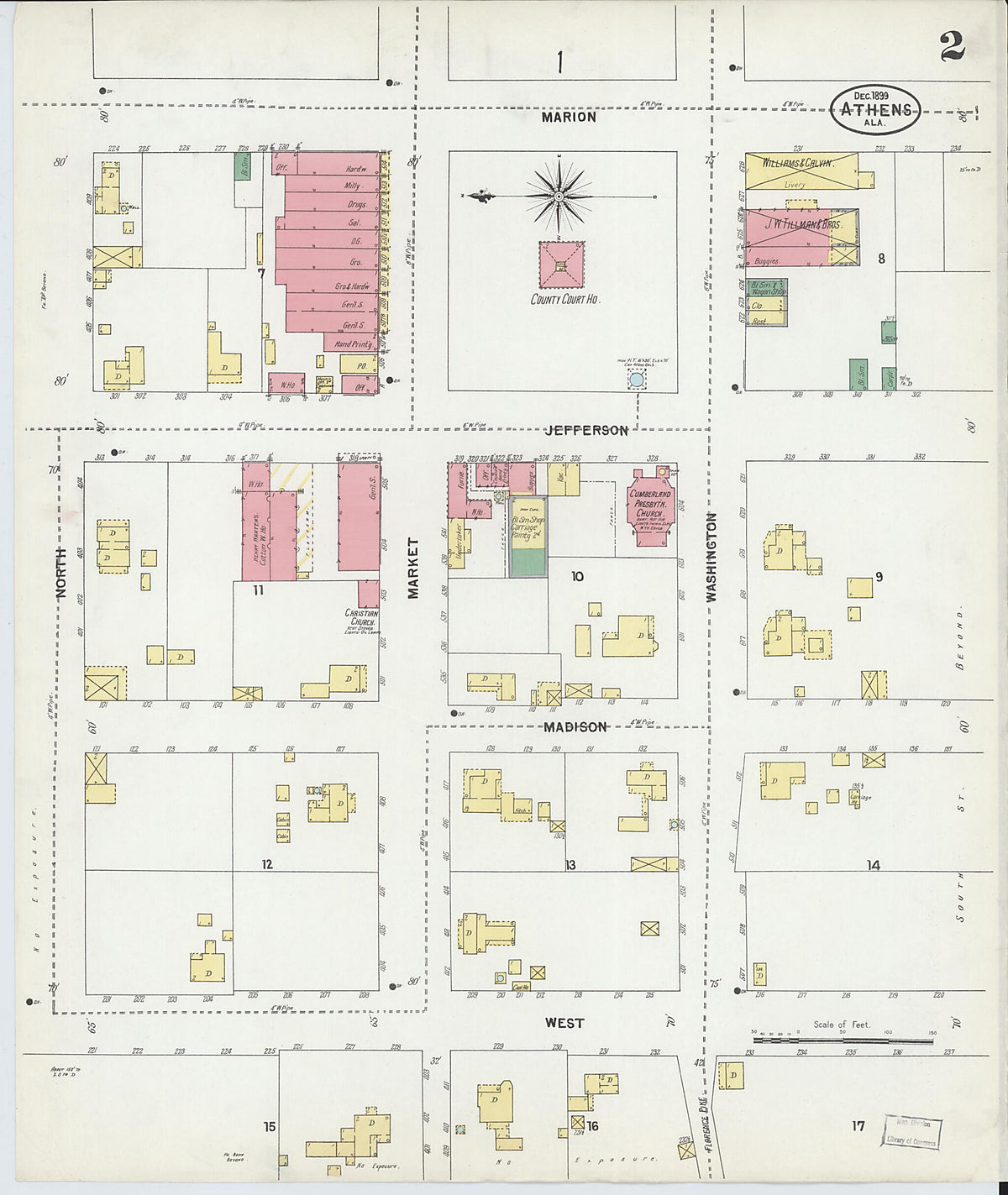 Athens, Limestone County, Alabama 1899 (Sheet 2 of 2) by Relic Map Company