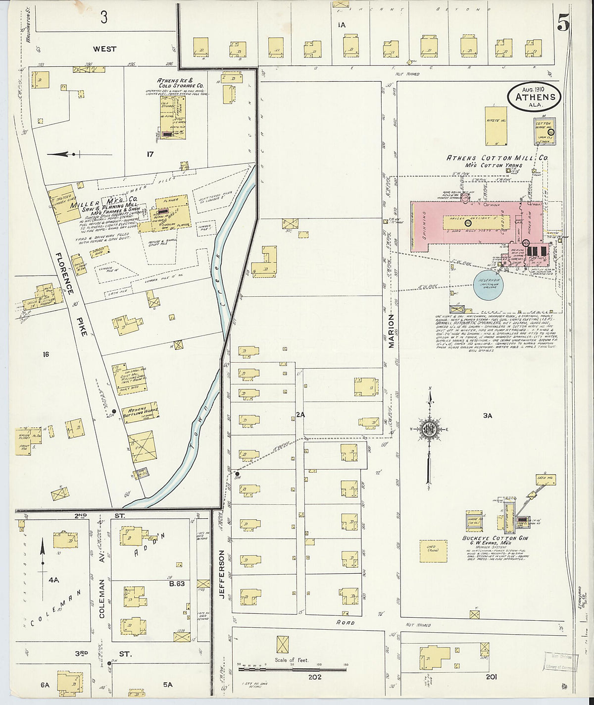 Athens, Limestone County, Alabama 1910 (Sheet 5 of 5) by Relic Map Company