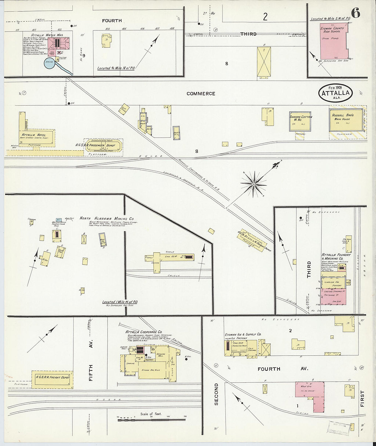 Attalla, Etowah County, Alabama 1909 (Sheet 6 of 7) by Relic Map Company