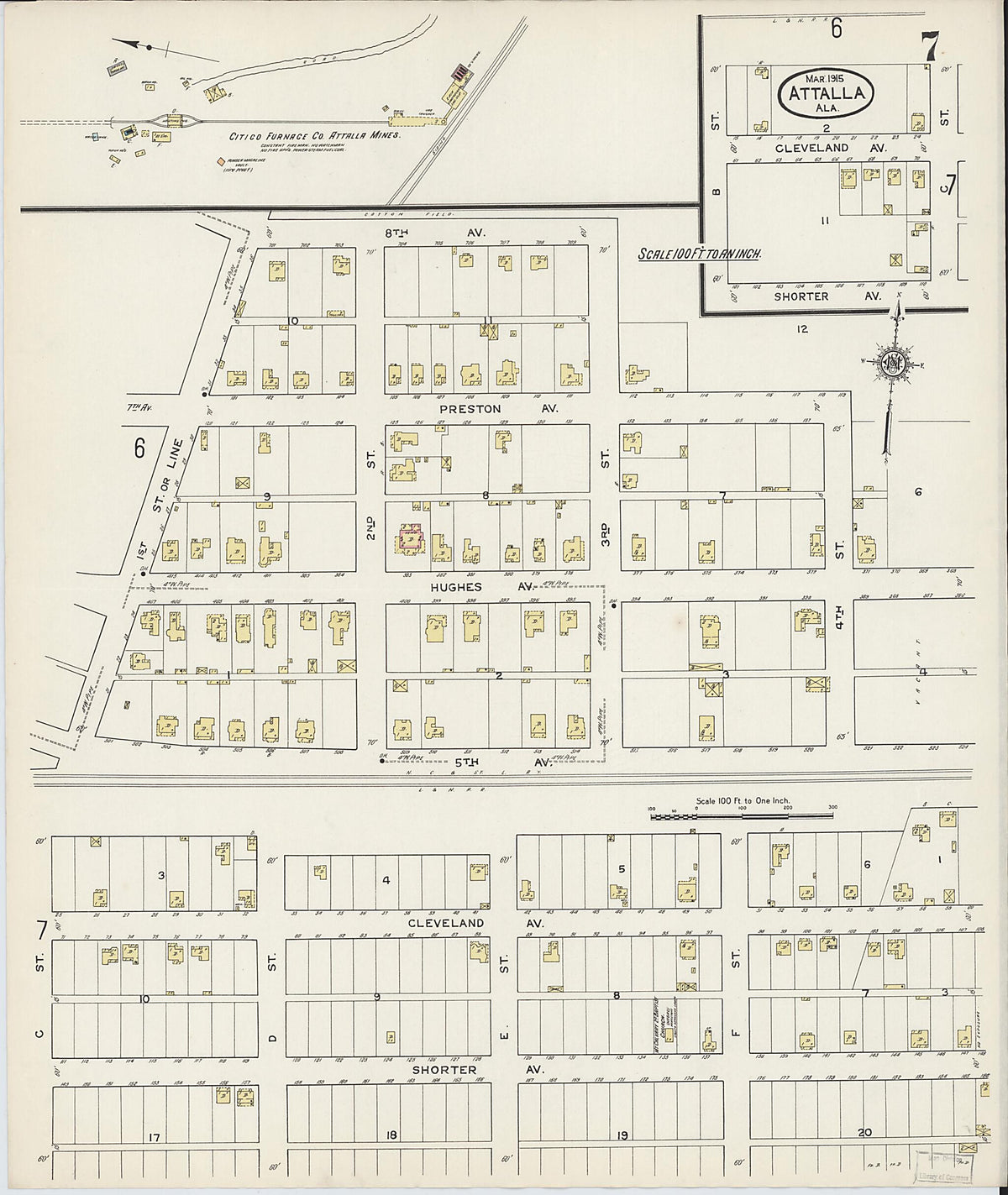 Attalla, Etowah County, Alabama 1915 (Sheet 7 of 7) by Relic Map Company