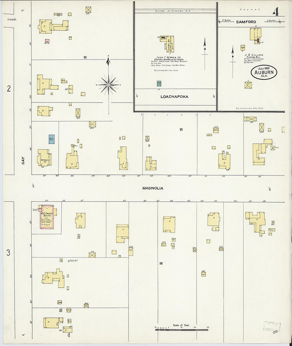 Auburn, Lee County, Alabama 1909 (Sheet 4 of 4) by Relic Map Company