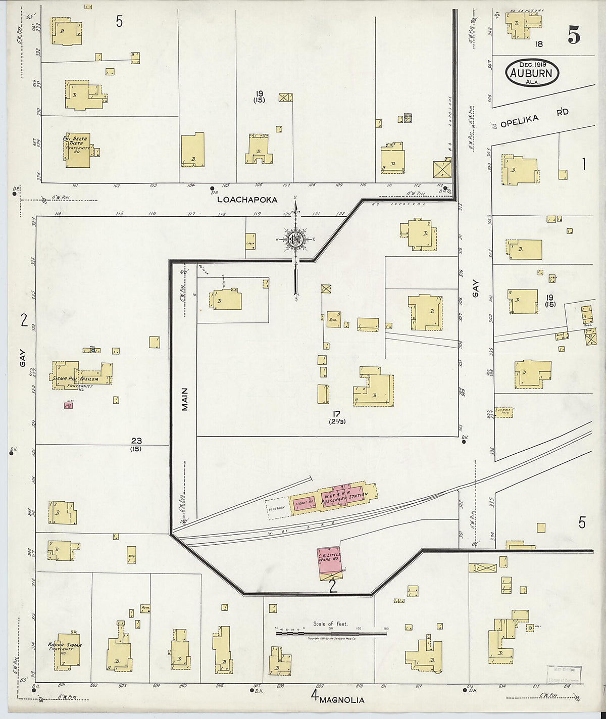 Auburn, Lee County, Alabama 1919 (Sheet 5 of 5) by Relic Map Company