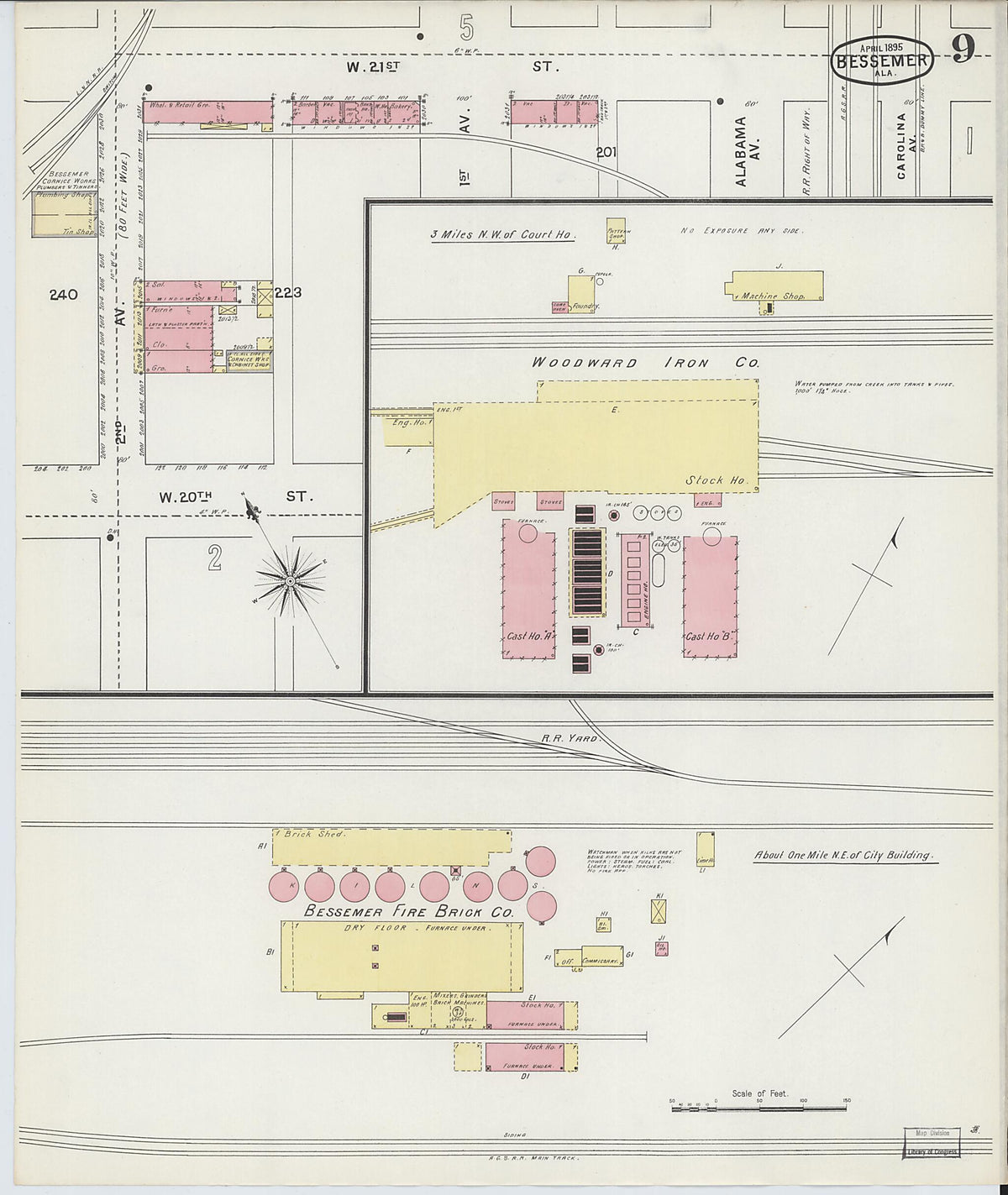 Bessemer, Jefferson County, Alabama 1895 (Sheet 9 of 11) by Relic Map Company