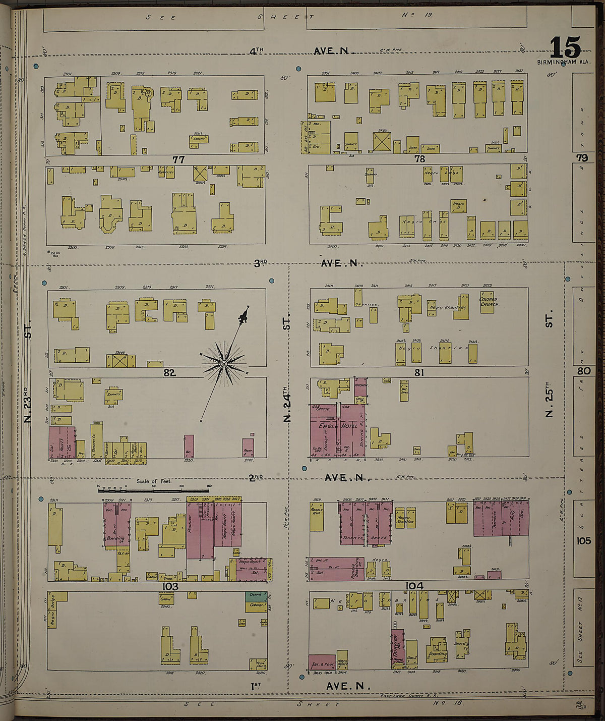Birmingham, Jefferson County, Alabama 1891 (Sheet 15) by Relic Map Company