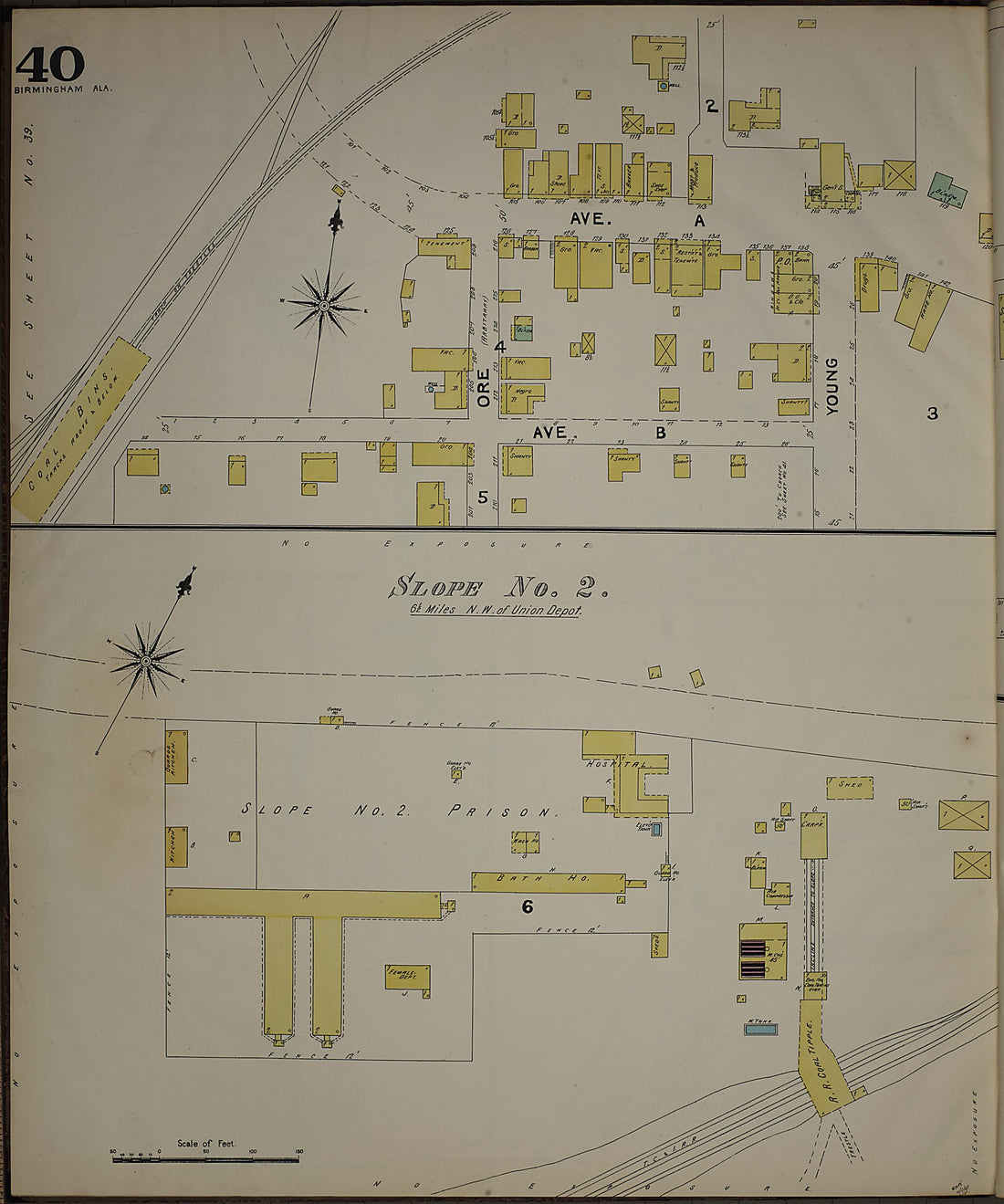 This old map of Birmingham, Jefferson County, Alabama was created by Sanborn Map Company in 1891