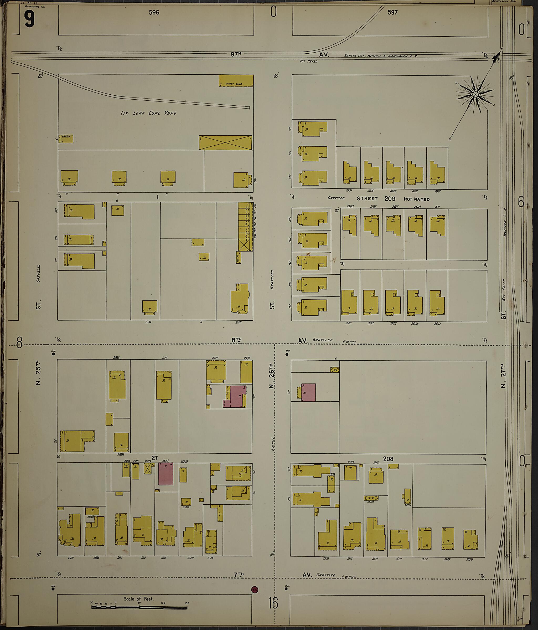 This old map of Birmingham, Jefferson County, Alabama was created by Sanborn Map Company in 1902