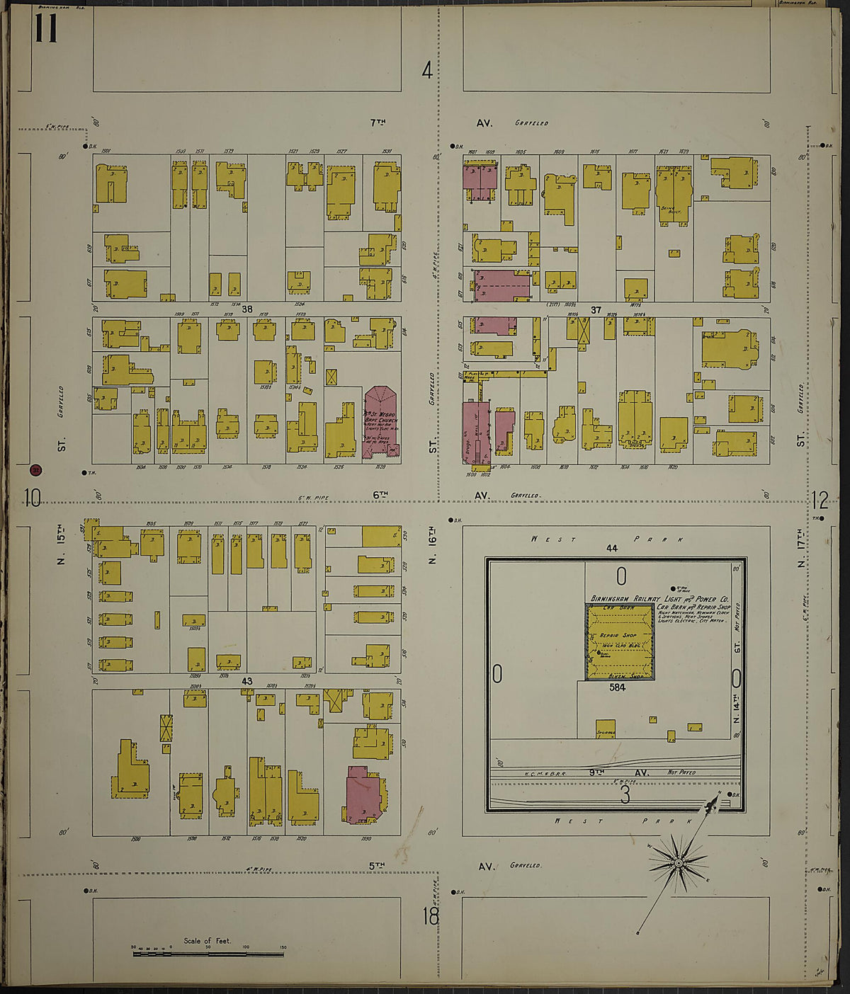 Birmingham, Jefferson County, Alabama 1902 (Sheet 12) by Relic Map Company