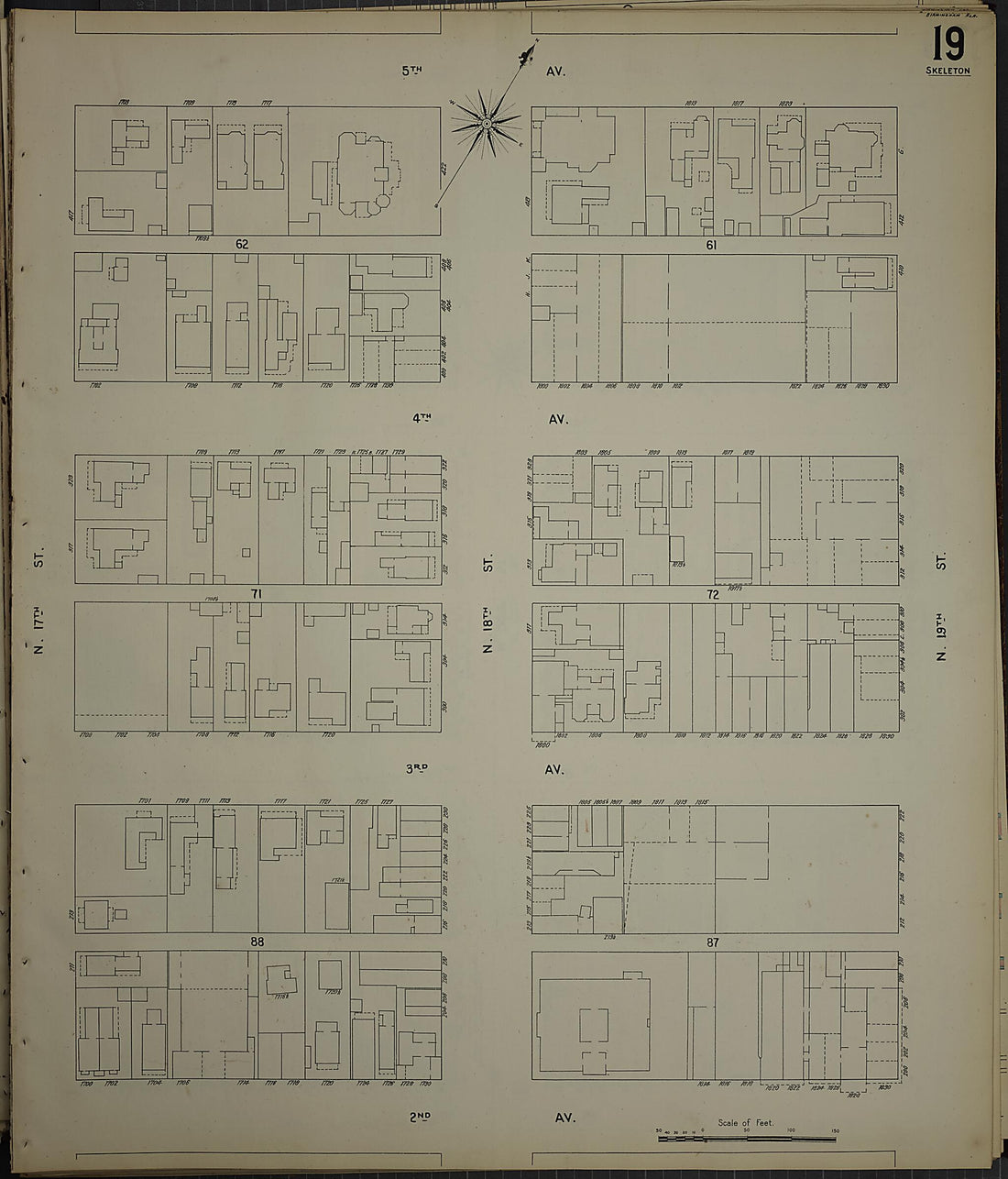 This old map of Birmingham, Jefferson County, Alabama was created by Sanborn Map Company in 1902