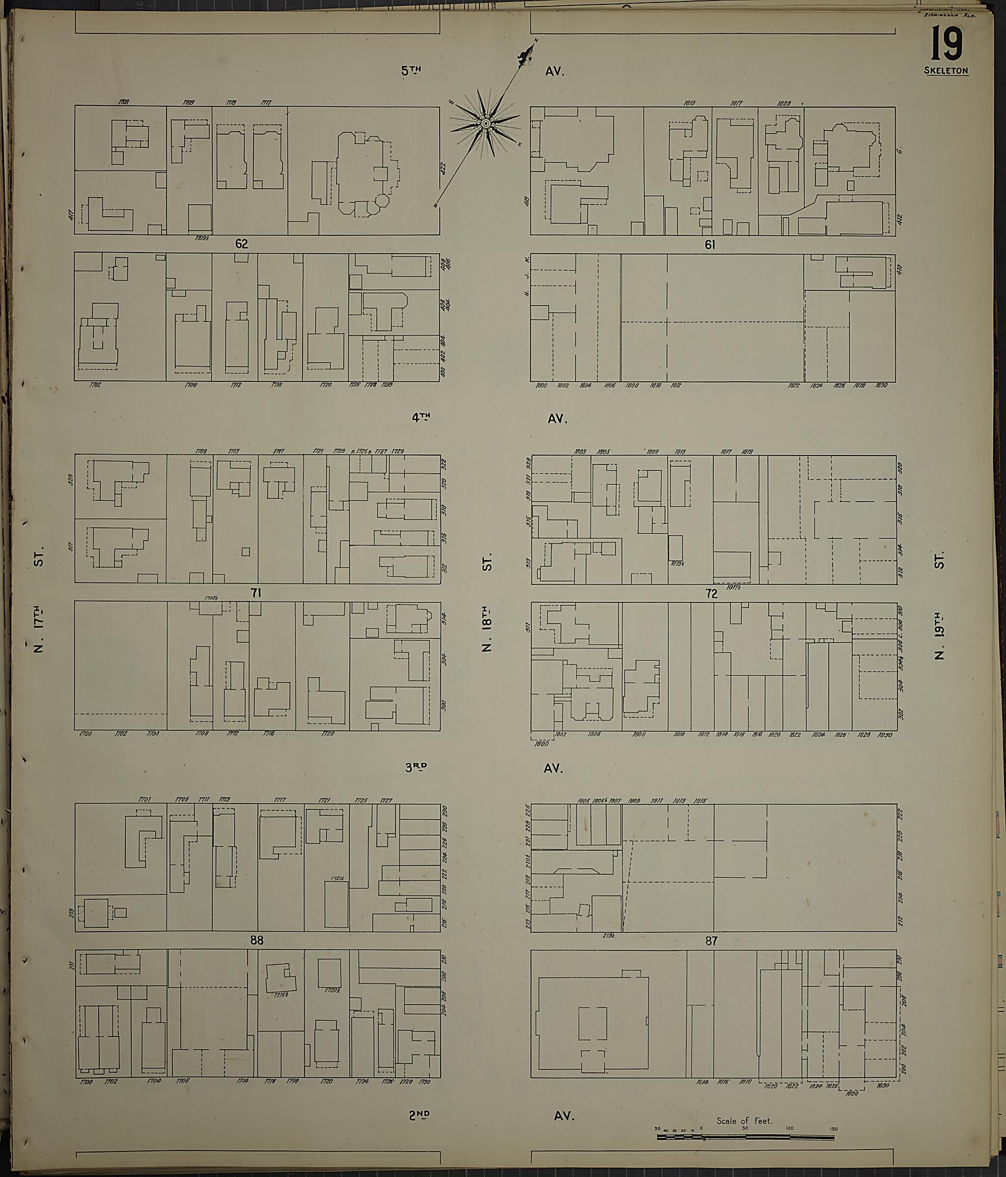 This old map of Birmingham, Jefferson County, Alabama was created by Sanborn Map Company in 1902