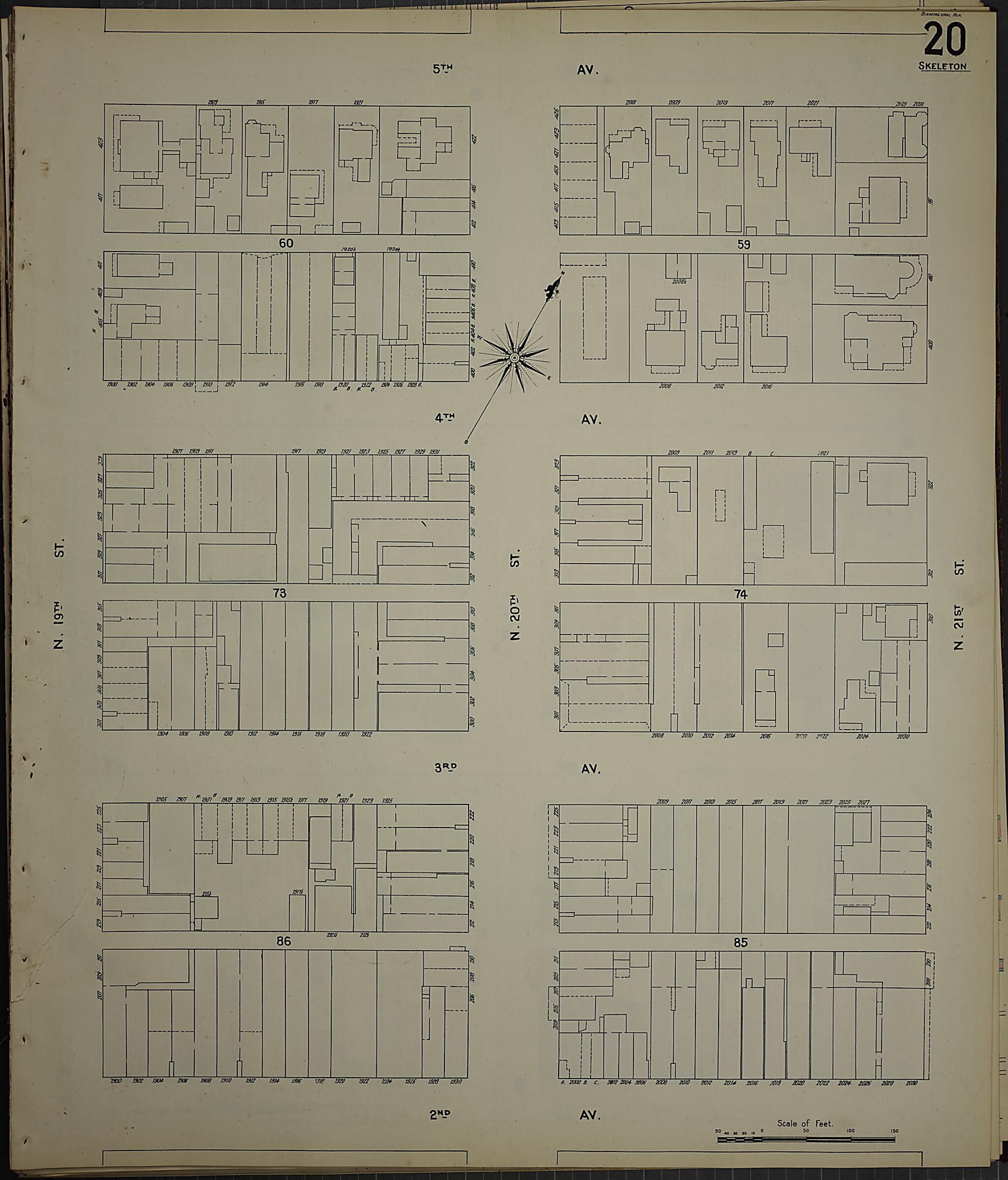 This old map of Birmingham, Jefferson County, Alabama was created by Sanborn Map Company in 1902