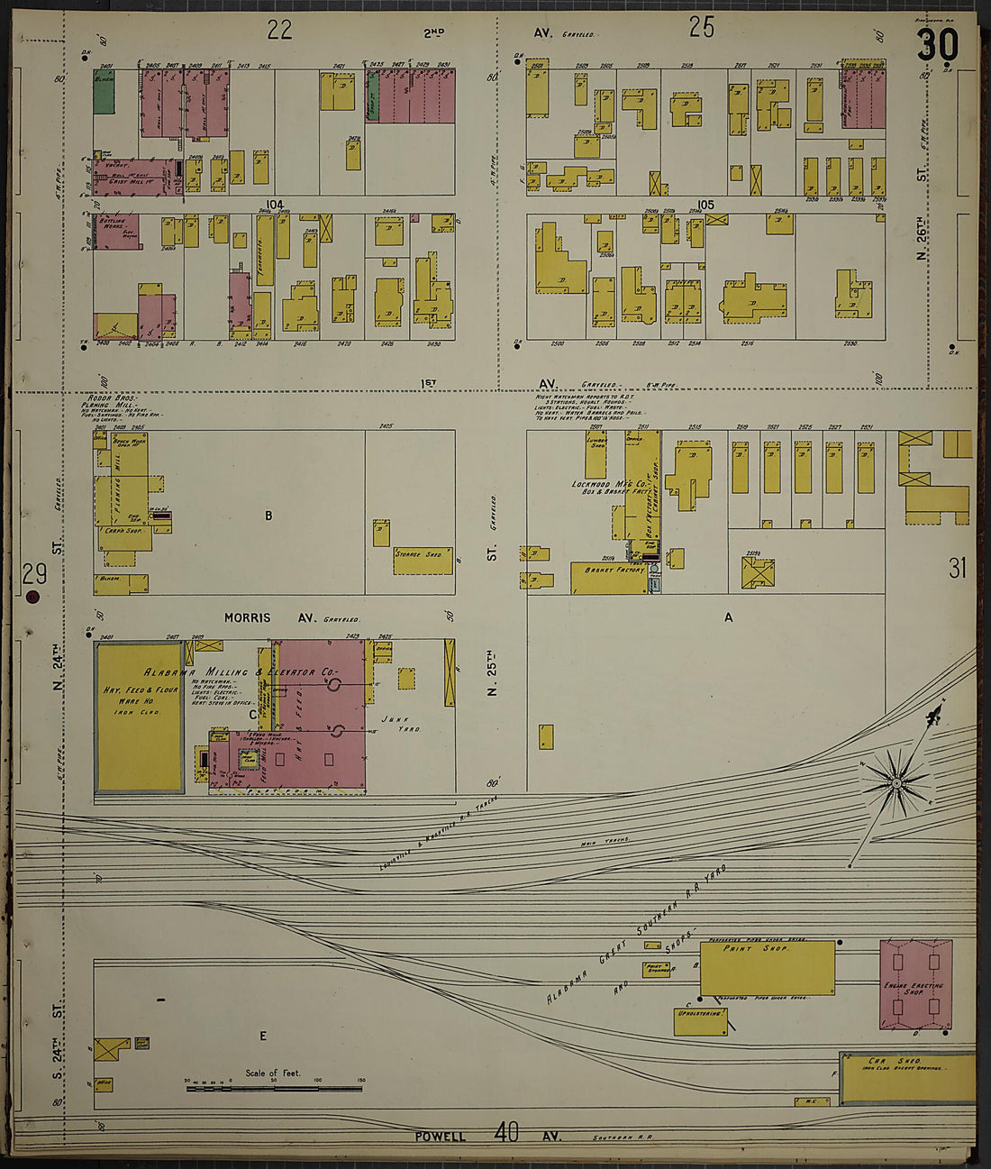 This old map of Birmingham, Jefferson County, Alabama was created by Sanborn Map Company in 1902