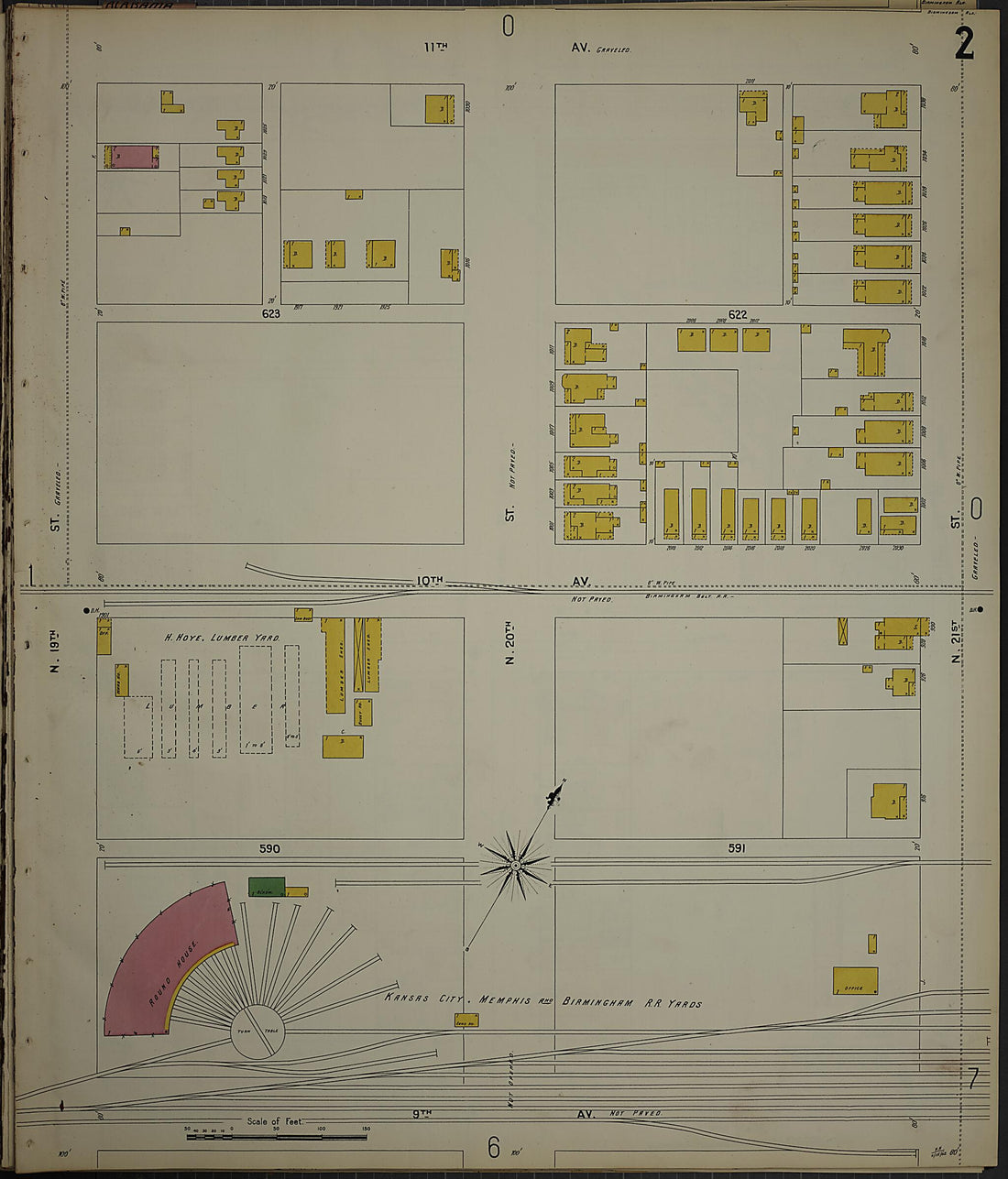 This old map of Birmingham, Jefferson County, Alabama was created by Sanborn Map Company in 1902