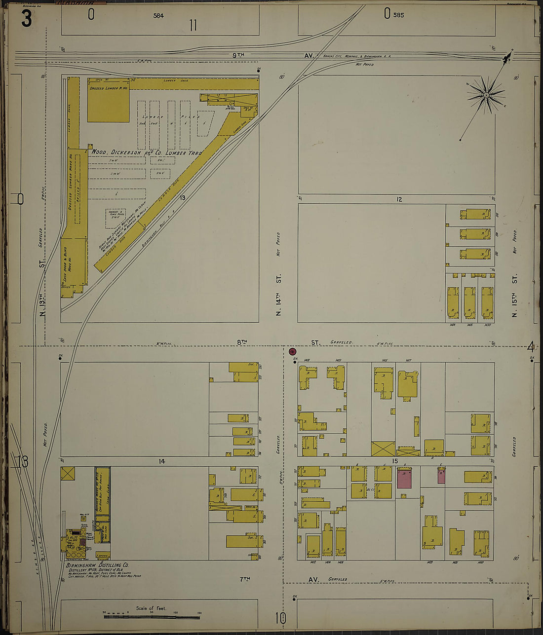 This old map of Birmingham, Jefferson County, Alabama was created by Sanborn Map Company in 1902