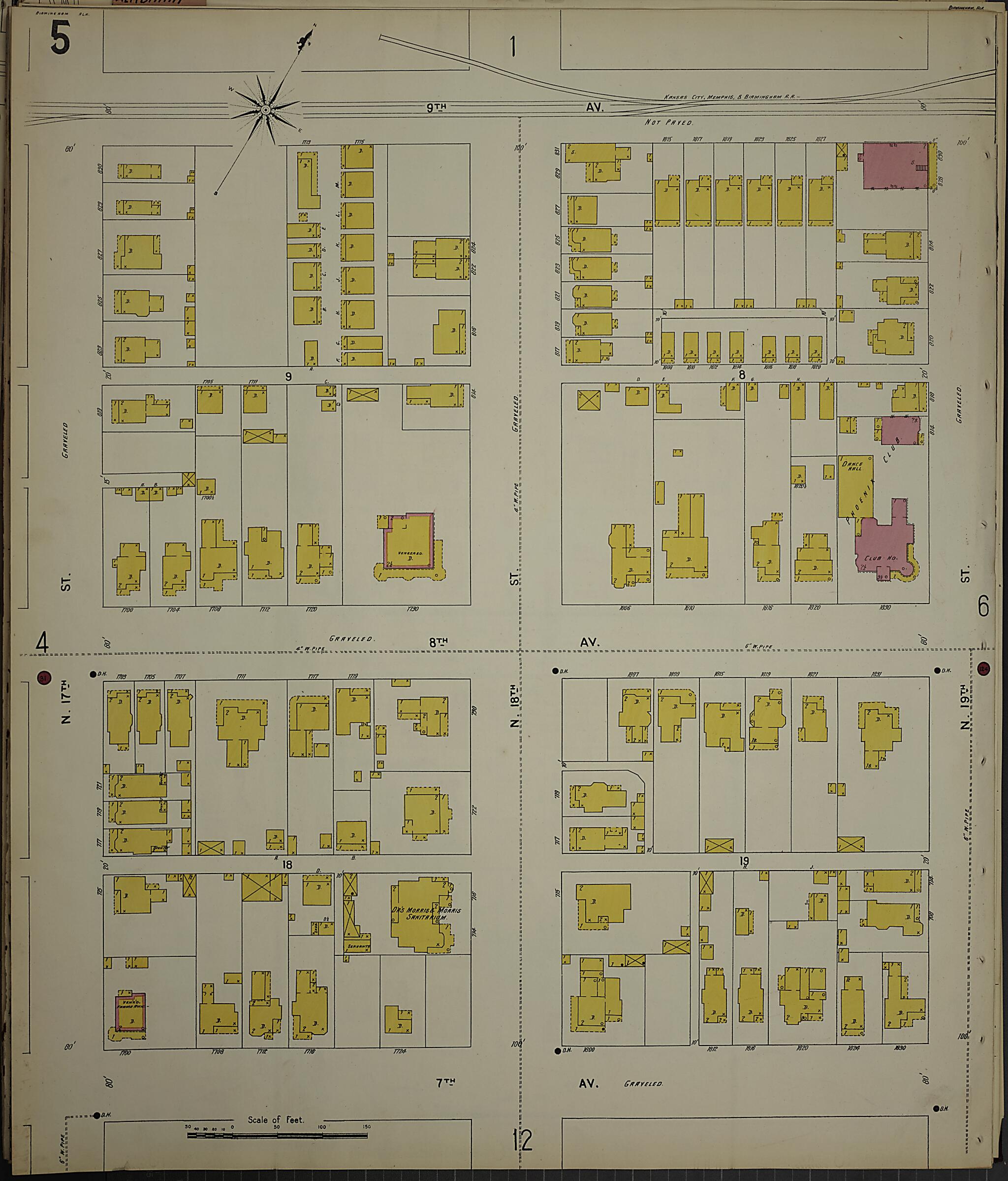 This old map of Birmingham, Jefferson County, Alabama was created by Sanborn Map Company in 1902