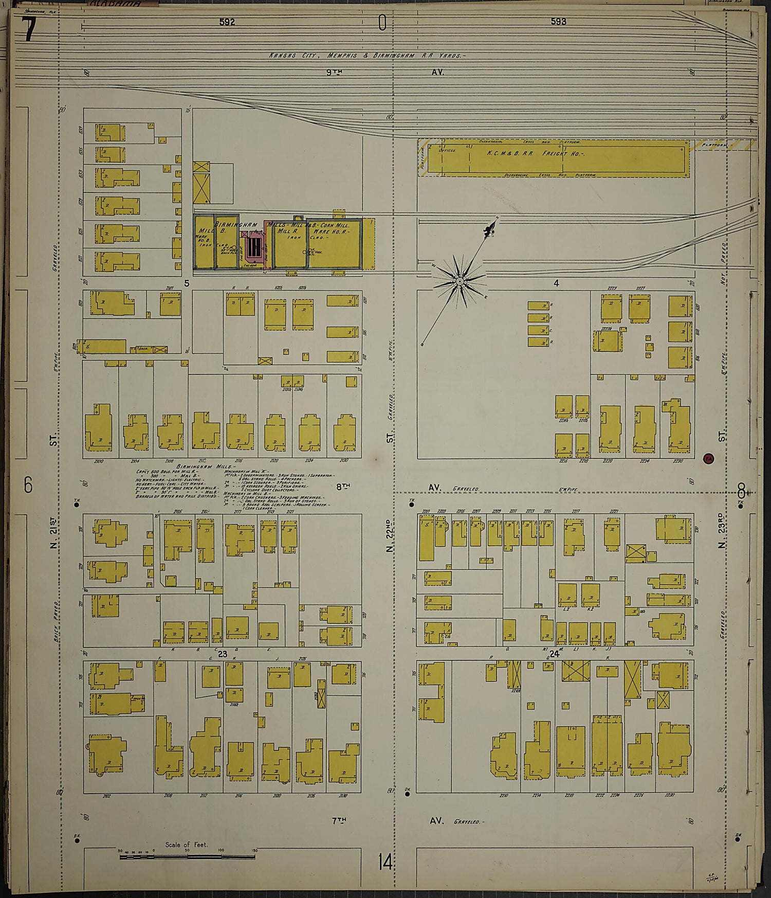 This old map of Birmingham, Jefferson County, Alabama was created by Sanborn Map Company in 1902