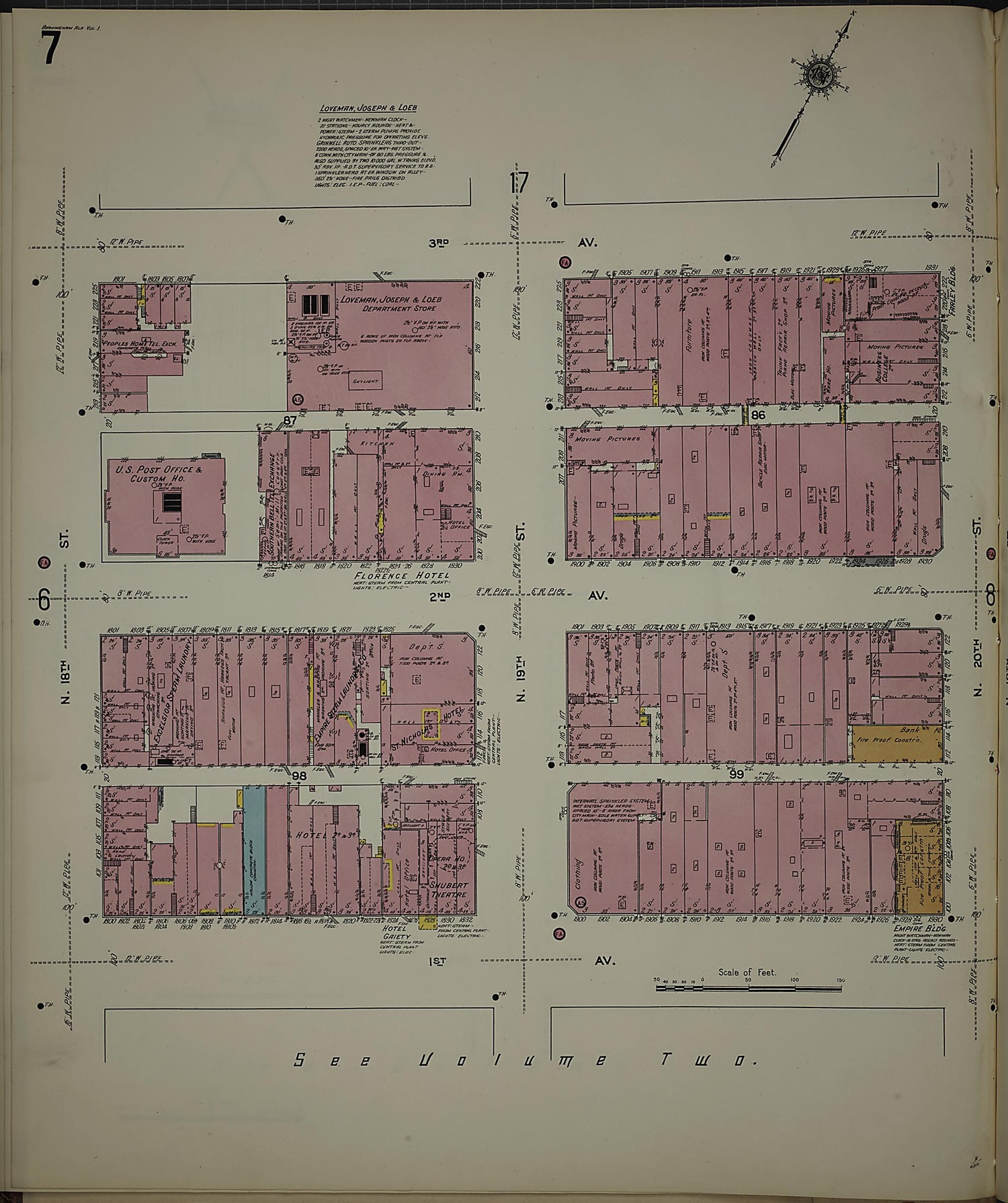 This old map of Birmingham, Jefferson County, Alabama was created by Sanborn Map Company in 1911