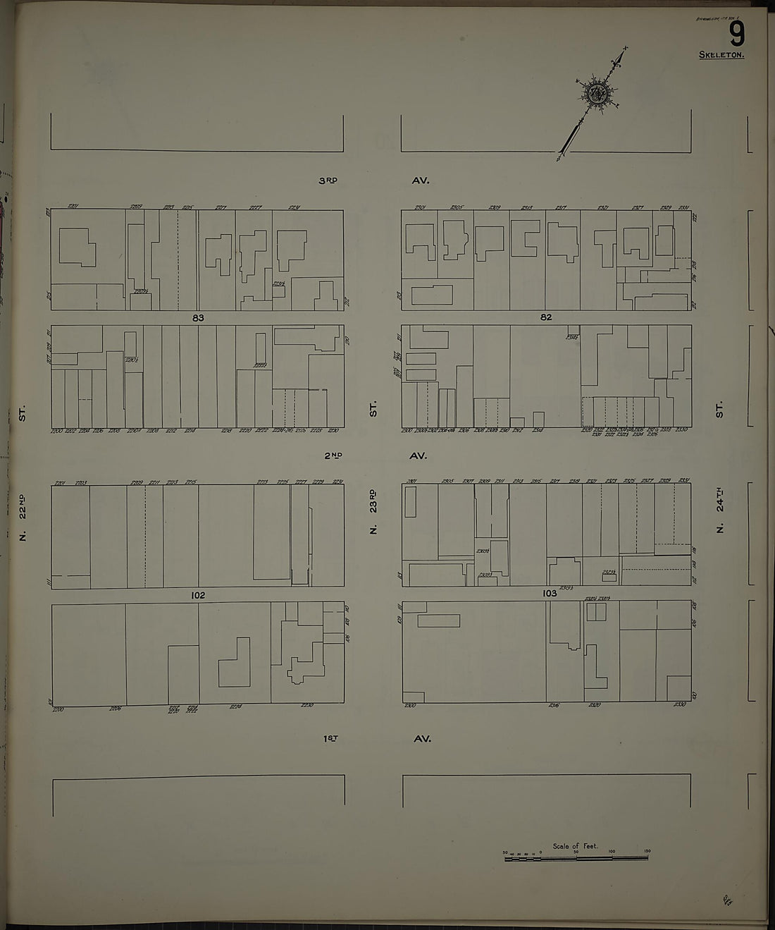 This old map of Birmingham, Jefferson County, Alabama was created by Sanborn Map Company in 1911