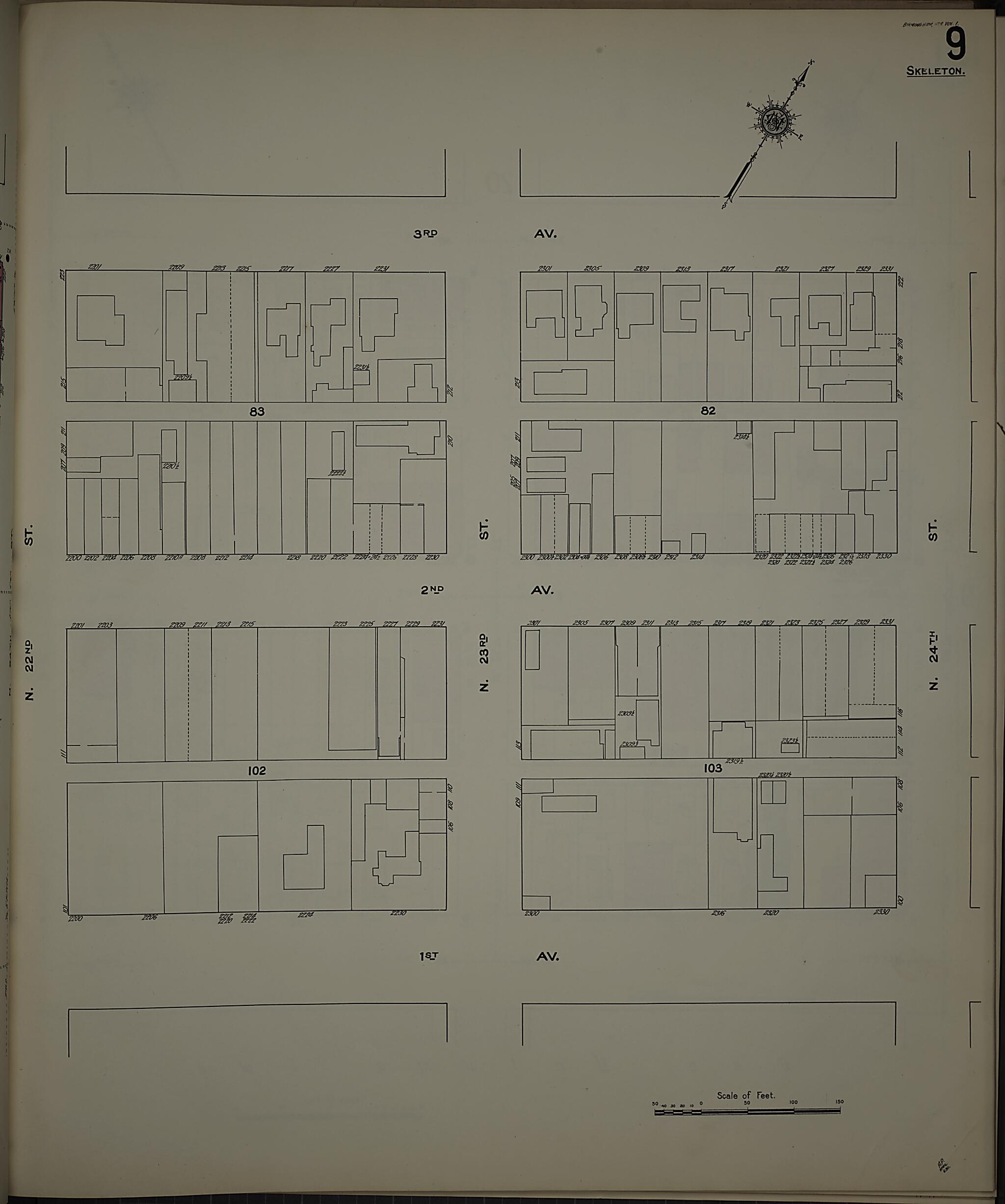 This old map of Birmingham, Jefferson County, Alabama was created by Sanborn Map Company in 1911