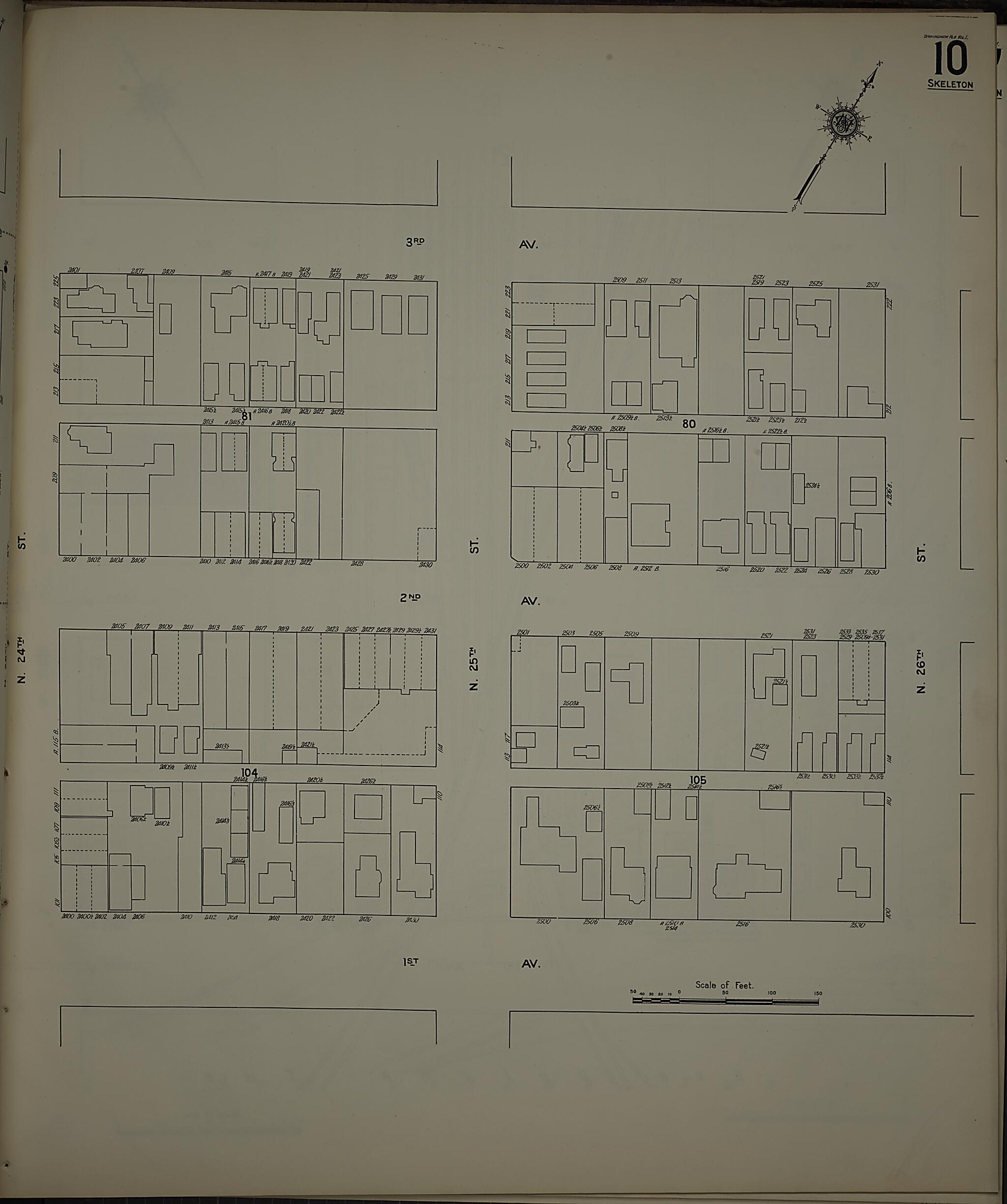 This old map of Birmingham, Jefferson County, Alabama was created by Sanborn Map Company in 1911