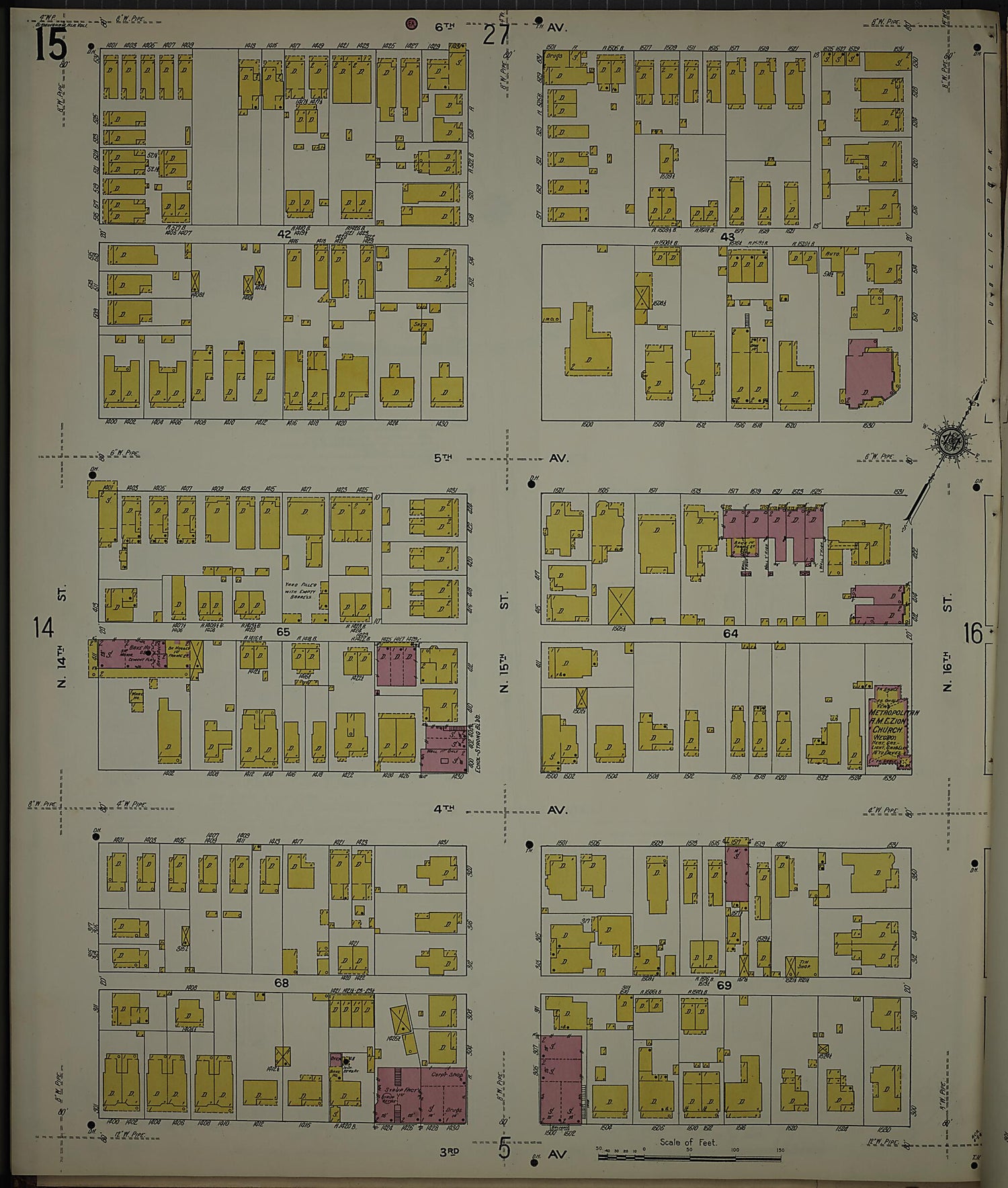 This old map of Birmingham, Jefferson County, Alabama was created by Sanborn Map Company in 1911