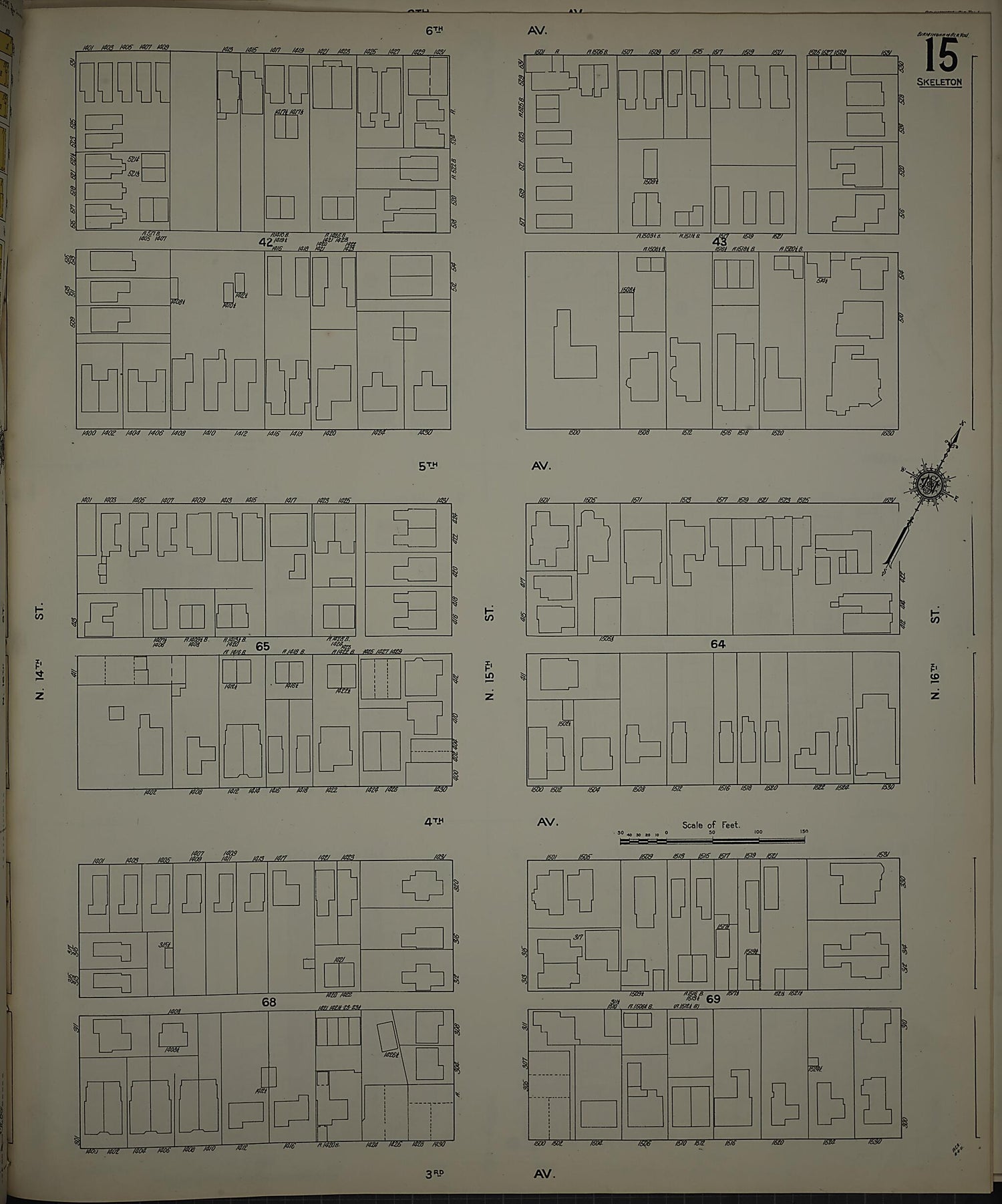 This old map of Birmingham, Jefferson County, Alabama was created by Sanborn Map Company in 1911