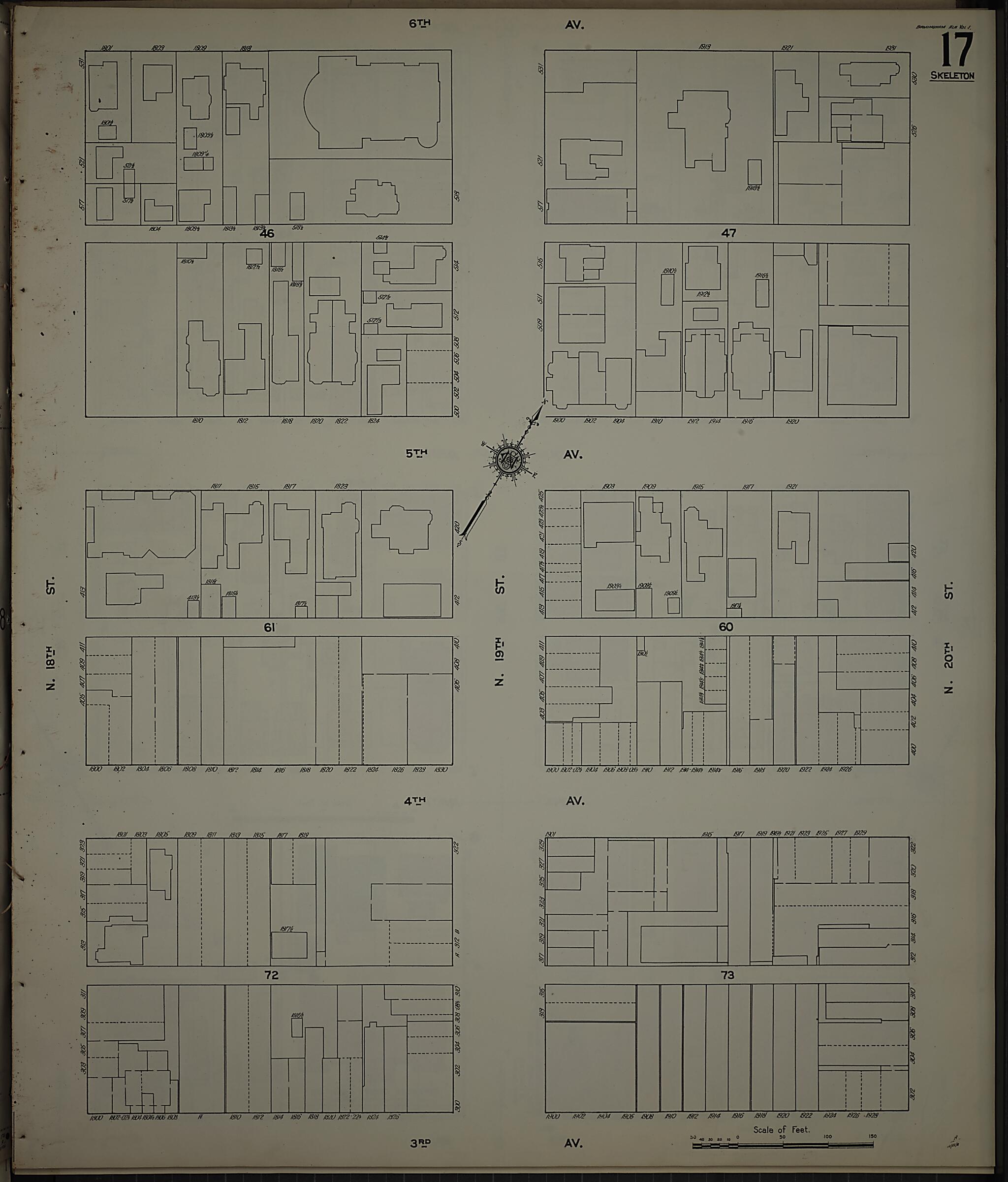 This old map of Birmingham, Jefferson County, Alabama was created by Sanborn Map Company in 1911