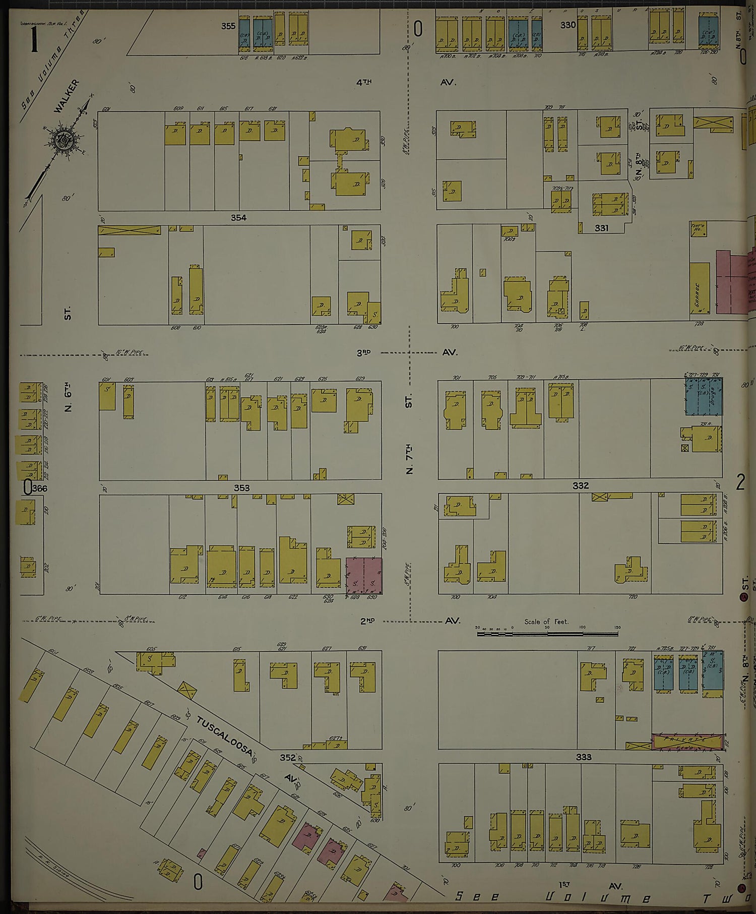 This old map of Birmingham, Jefferson County, Alabama was created by Sanborn Map Company in 1911