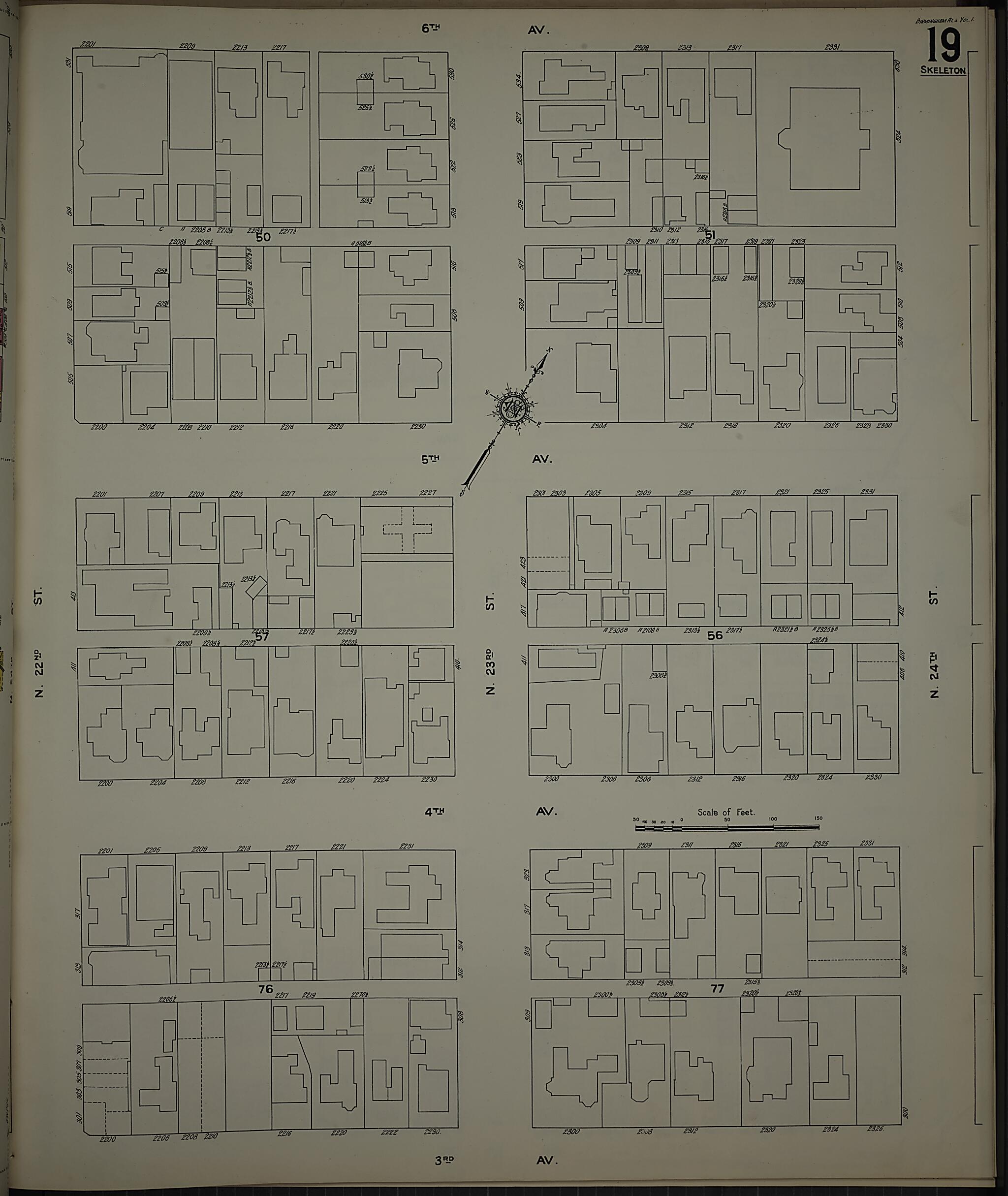 This old map of Birmingham, Jefferson County, Alabama was created by Sanborn Map Company in 1911