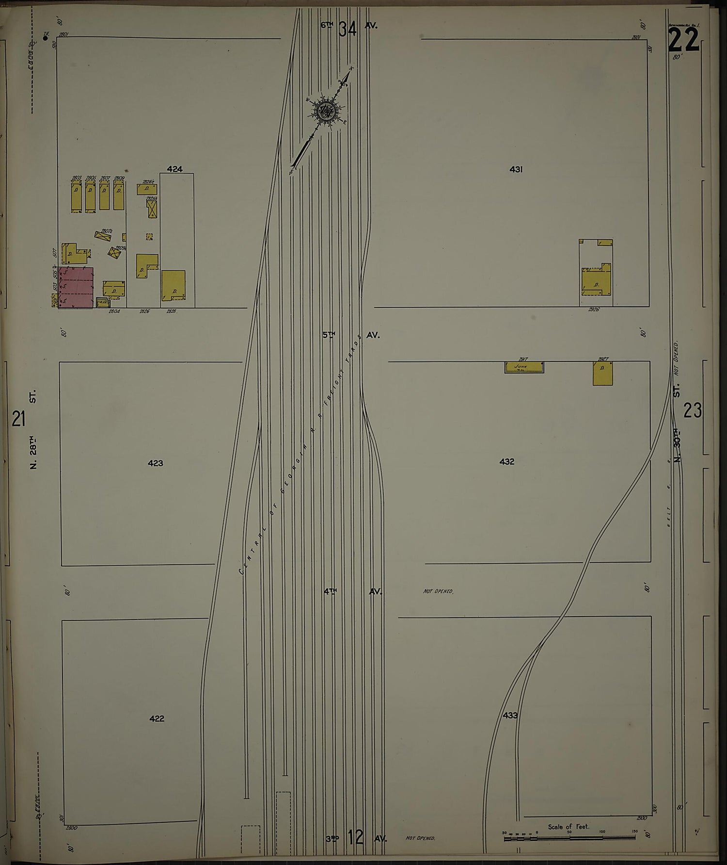 This old map of Birmingham, Jefferson County, Alabama was created by Sanborn Map Company in 1911