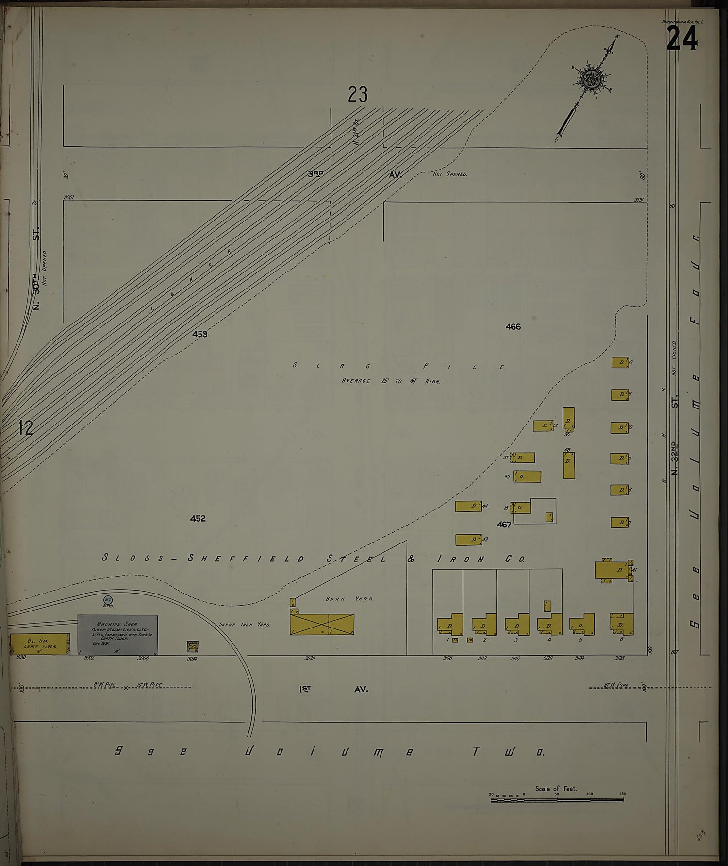 This old map of Birmingham, Jefferson County, Alabama was created by Sanborn Map Company in 1911