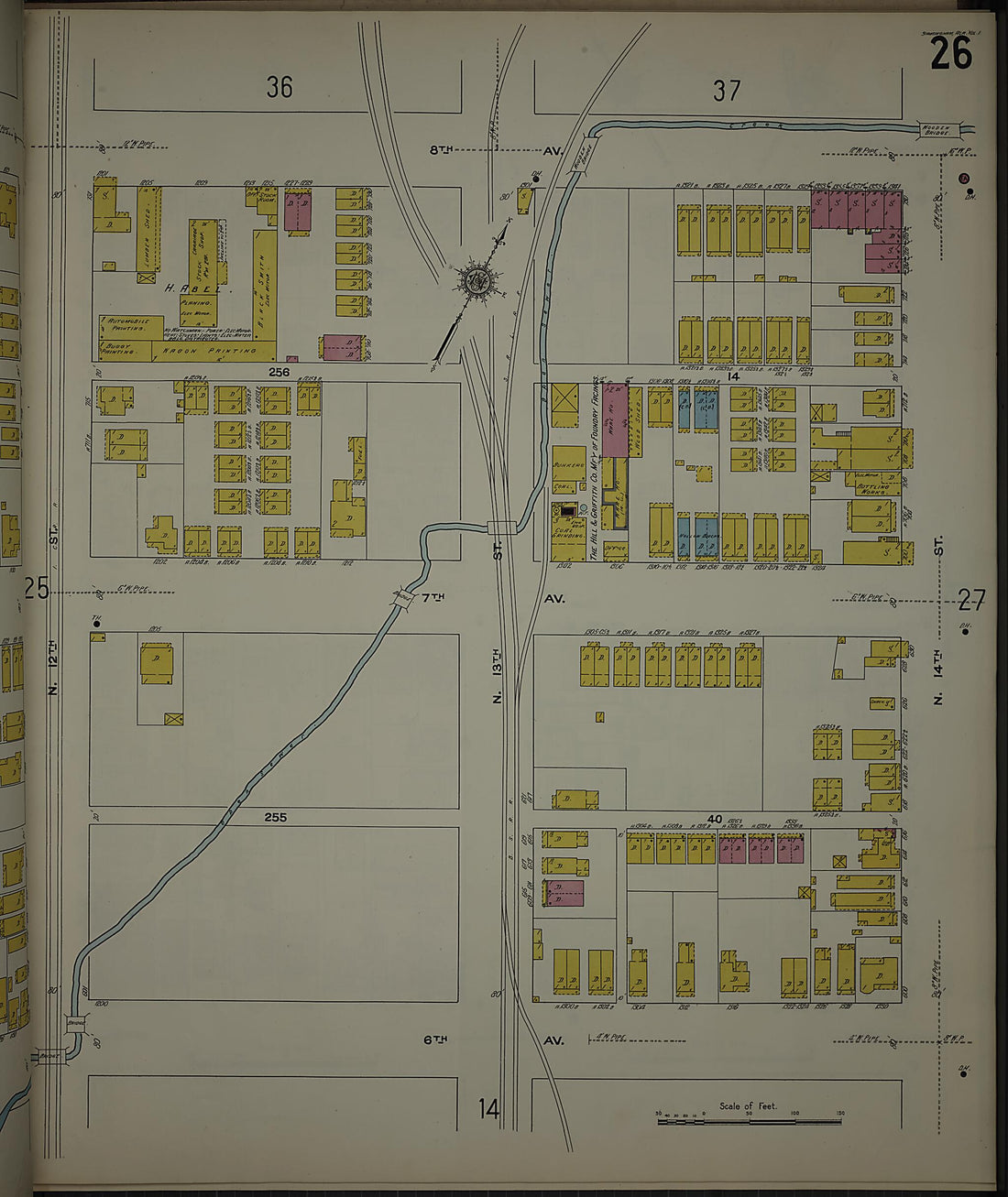 This old map of Birmingham, Jefferson County, Alabama was created by Sanborn Map Company in 1911