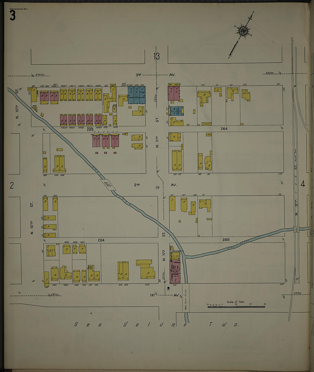 This old map of Birmingham, Jefferson County, Alabama was created by Sanborn Map Company in 1911