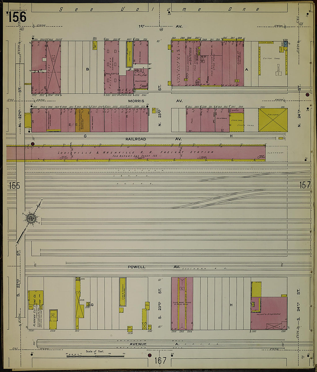 This old map of Birmingham, Jefferson County, Alabama was created by Sanborn Map Company in 1911