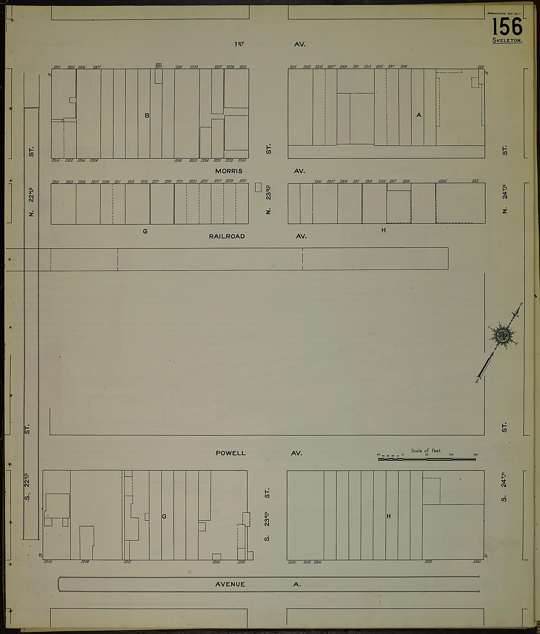 This old map of Birmingham, Jefferson County, Alabama was created by Sanborn Map Company in 1911