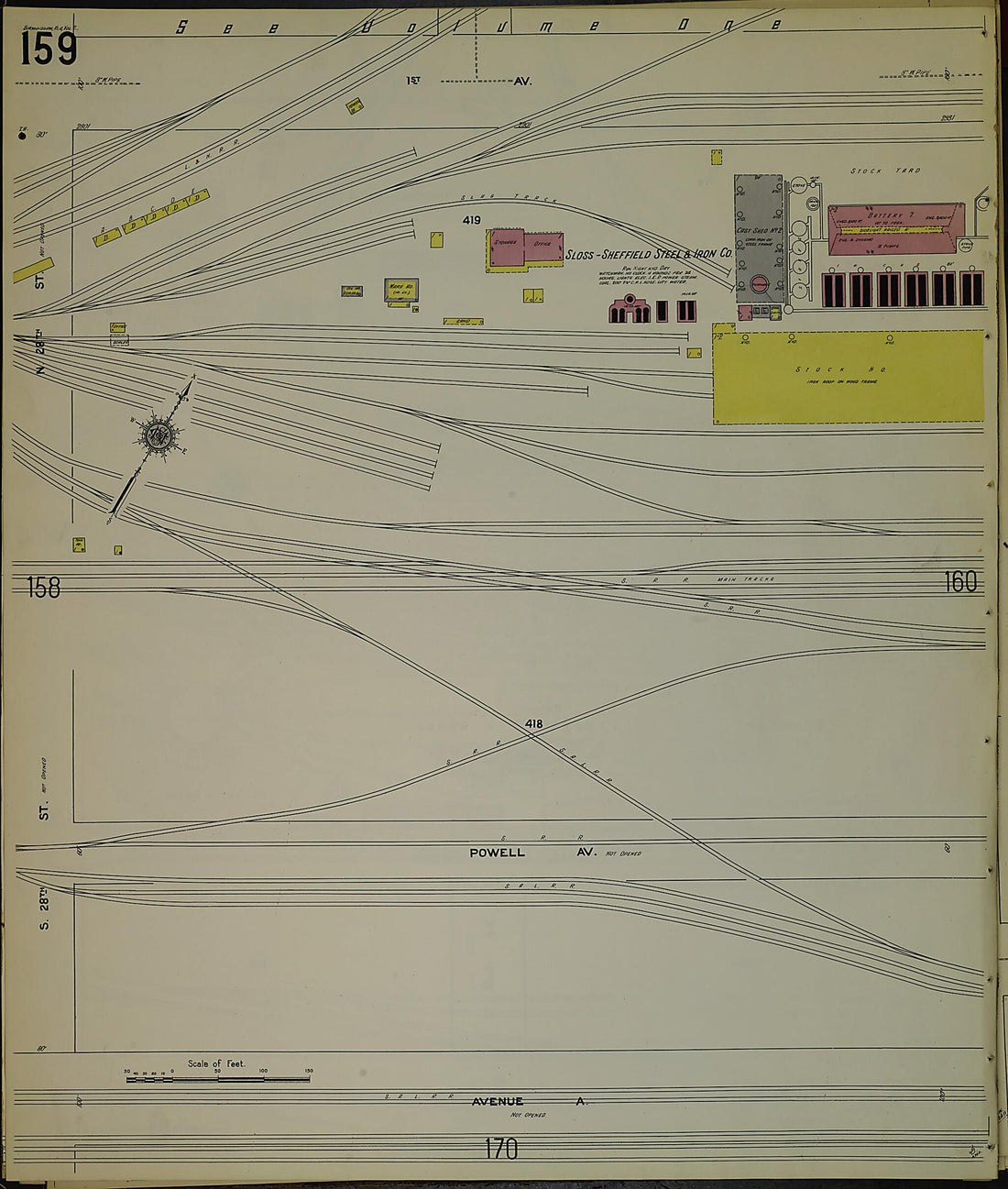 This old map of Birmingham, Jefferson County, Alabama was created by Sanborn Map Company in 1911