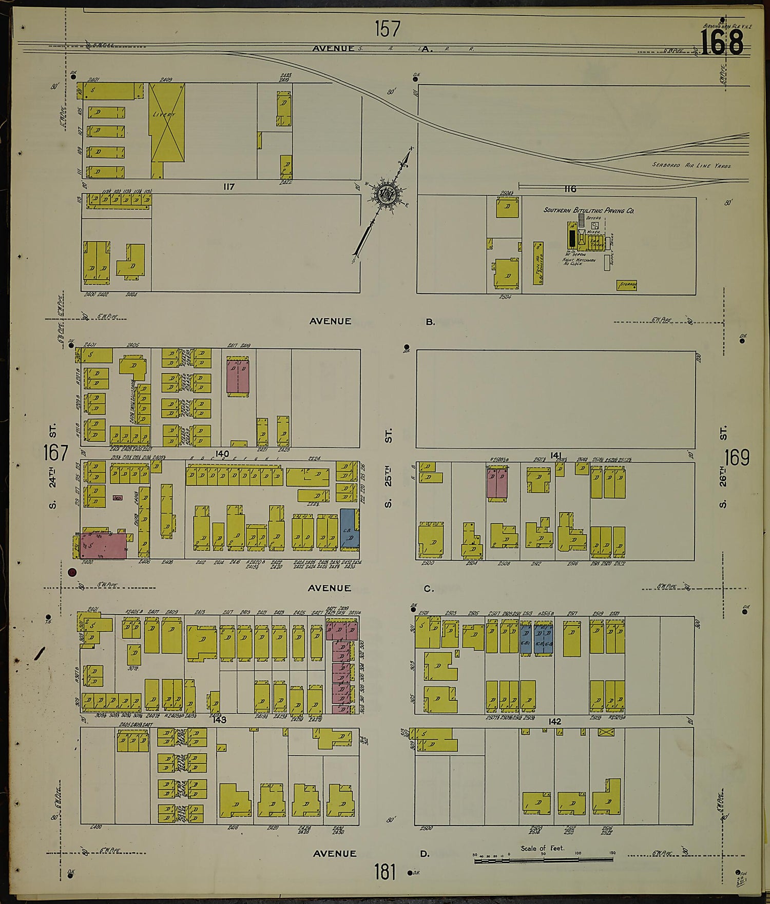 This old map of Birmingham, Jefferson County, Alabama was created by Sanborn Map Company in 1911