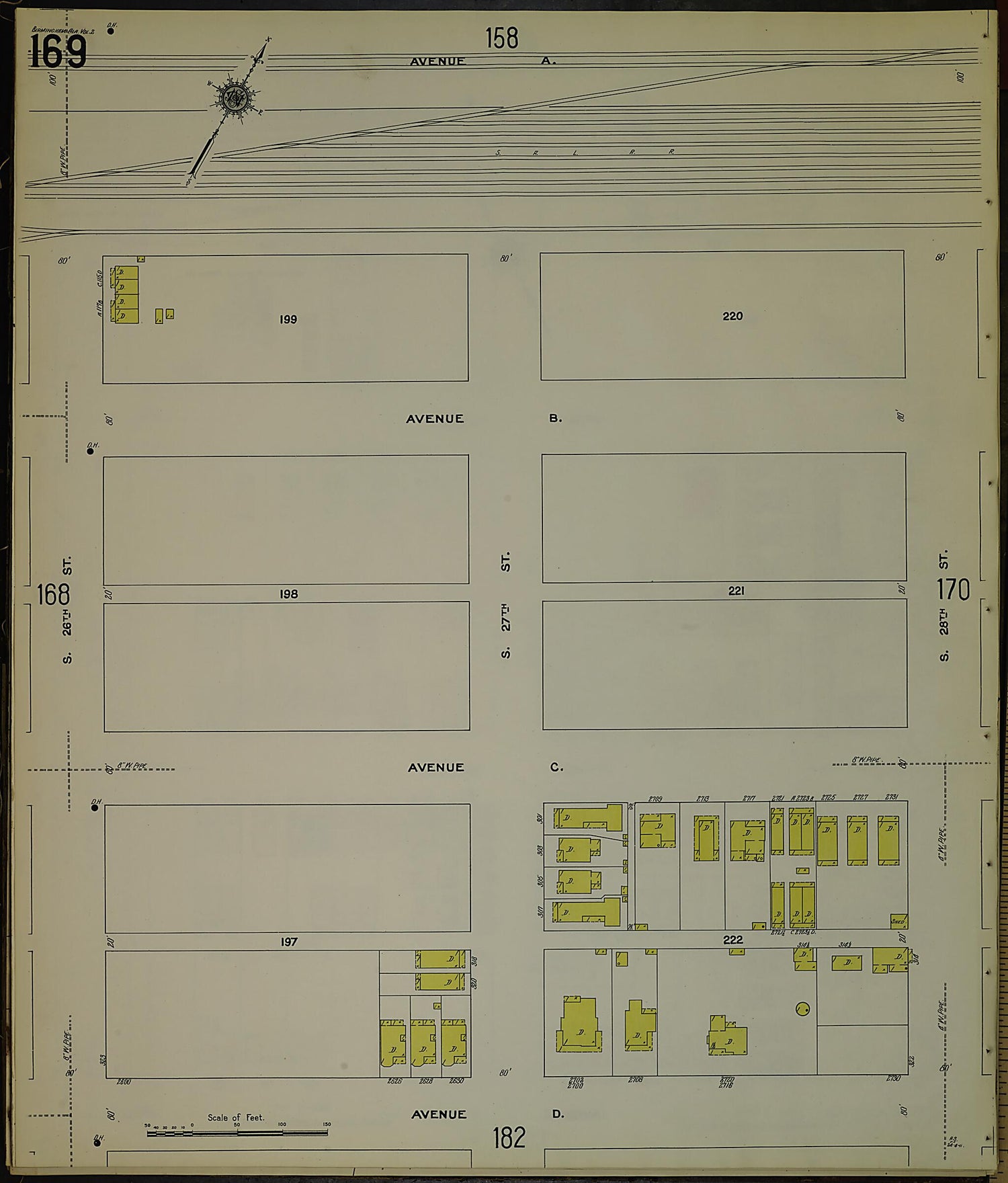 This old map of Birmingham, Jefferson County, Alabama was created by Sanborn Map Company in 1911