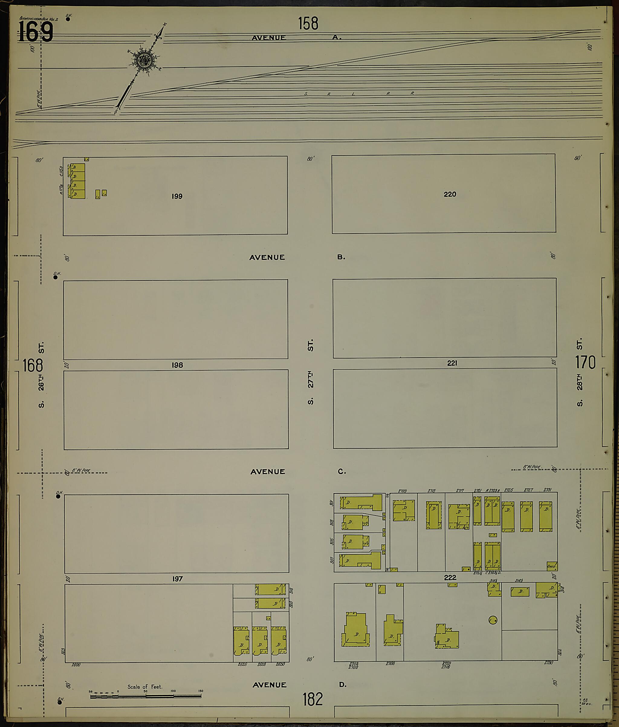 This old map of Birmingham, Jefferson County, Alabama was created by Sanborn Map Company in 1911