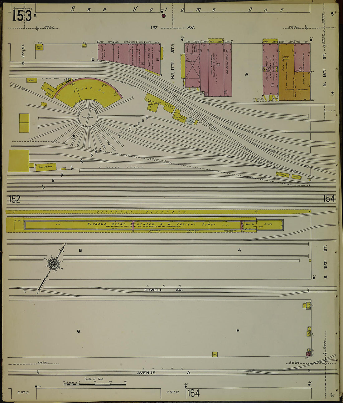 This old map of Birmingham, Jefferson County, Alabama was created by Sanborn Map Company in 1911