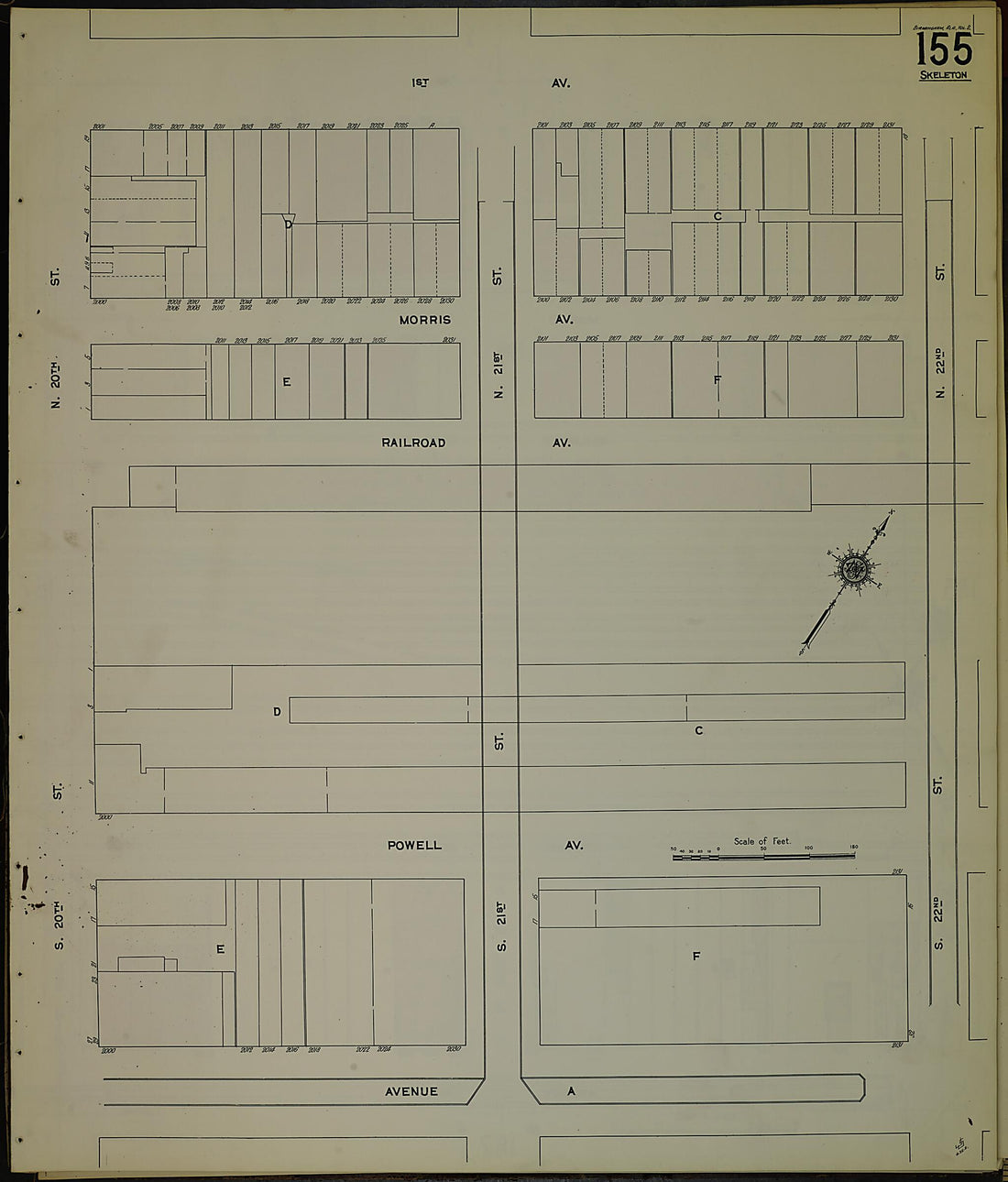 This old map of Birmingham, Jefferson County, Alabama was created by Sanborn Map Company in 1911