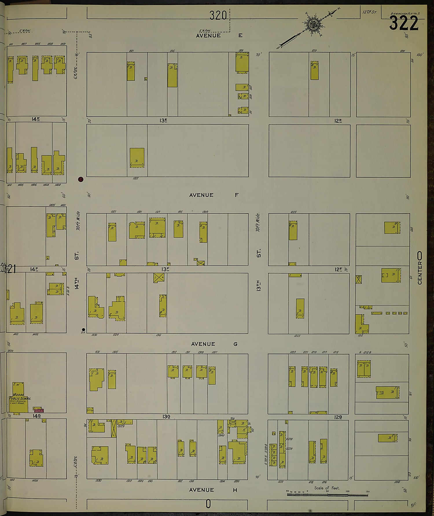 This old map of Birmingham, Jefferson County, Alabama was created by Sanborn Map Company in 1911