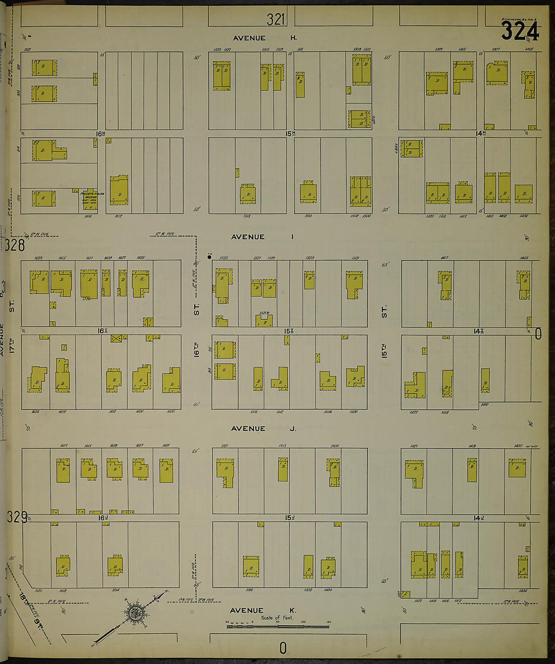 This old map of Birmingham, Jefferson County, Alabama was created by Sanborn Map Company in 1911