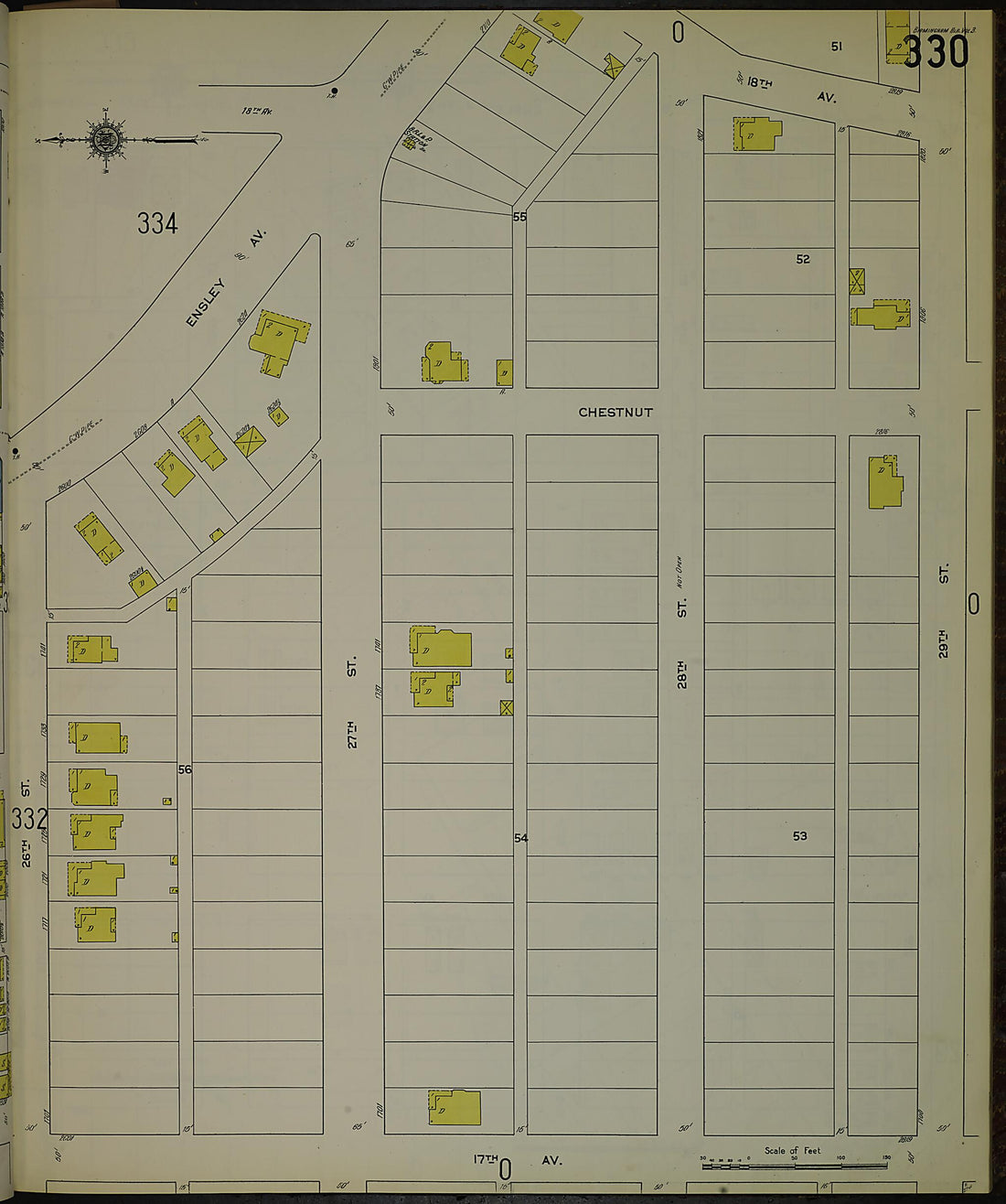 This old map of Birmingham, Jefferson County, Alabama was created by Sanborn Map Company in 1911