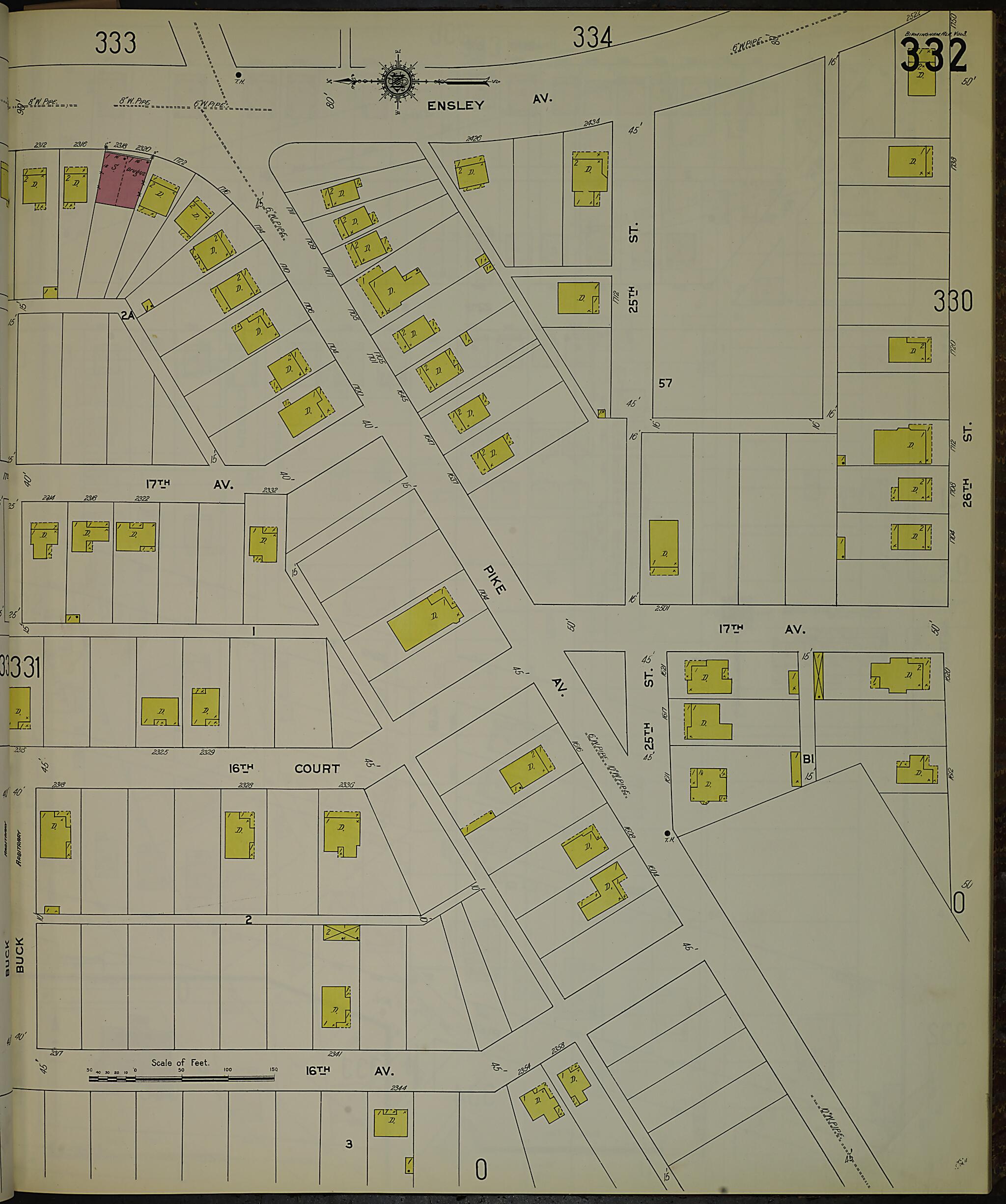 This old map of Birmingham, Jefferson County, Alabama was created by Sanborn Map Company in 1911