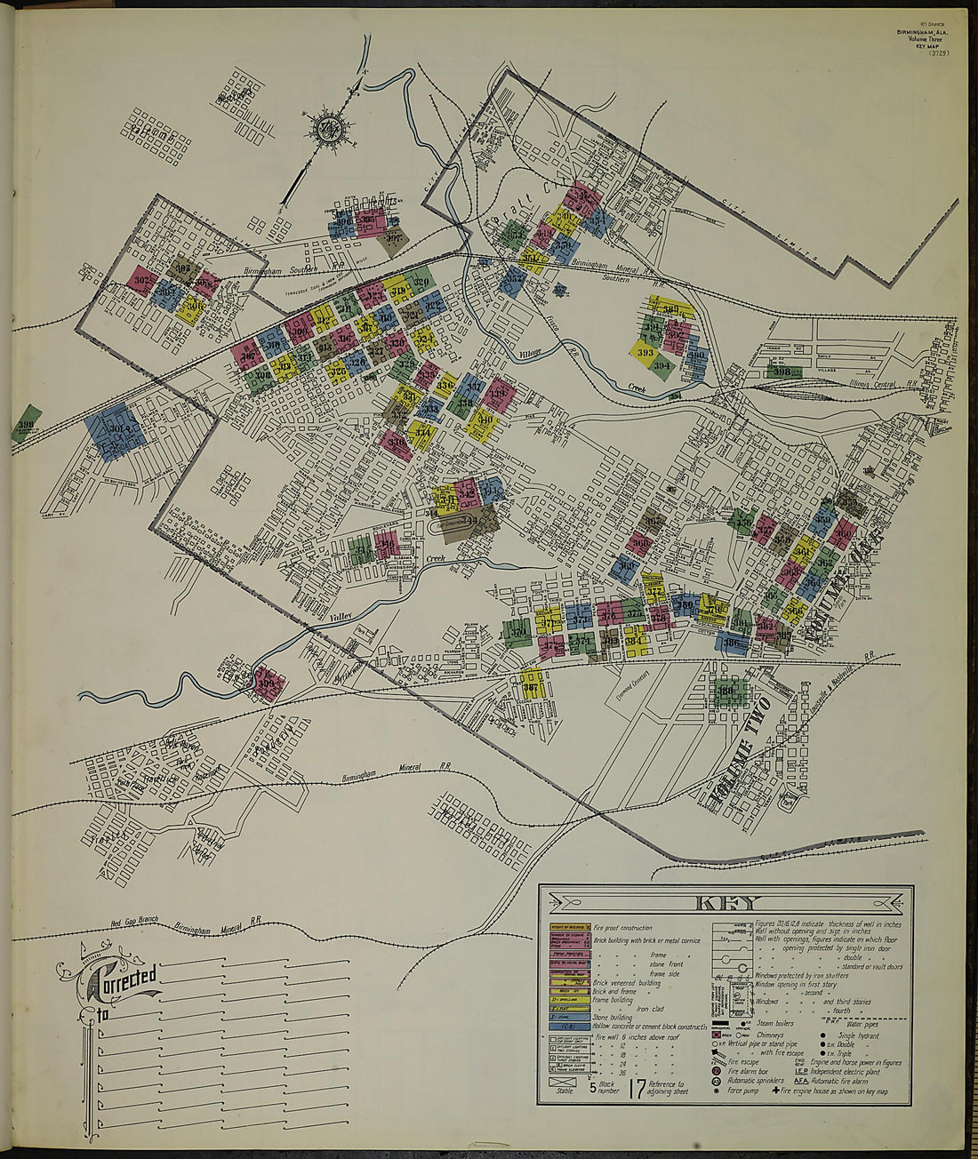 This old map of Birmingham, Jefferson County, Alabama was created by Sanborn Map Company in 1911