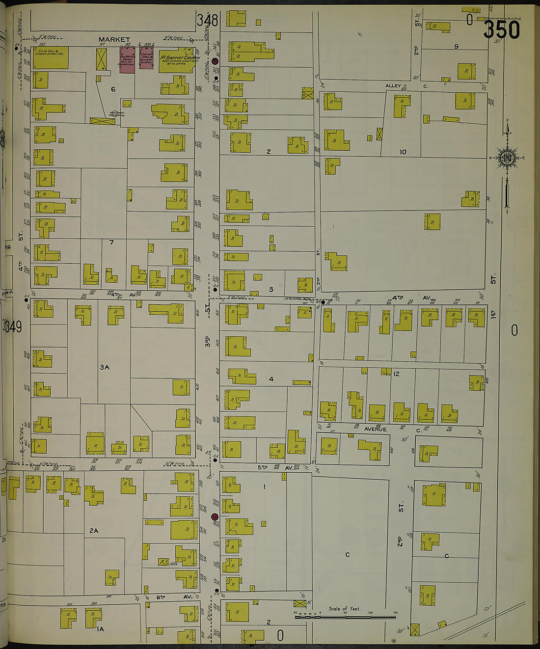 This old map of Birmingham, Jefferson County, Alabama was created by Sanborn Map Company in 1911