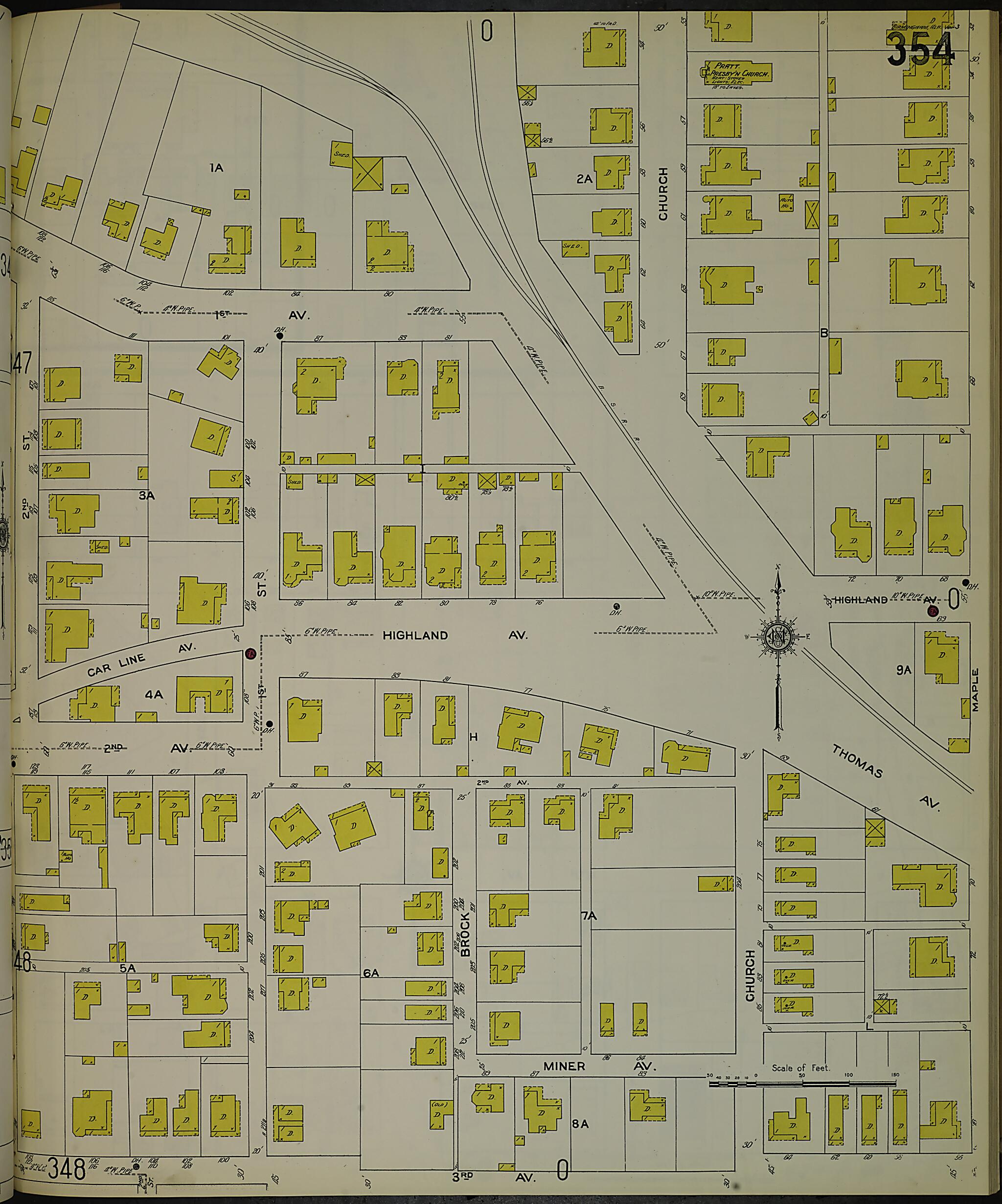 This old map of Birmingham, Jefferson County, Alabama was created by Sanborn Map Company in 1911