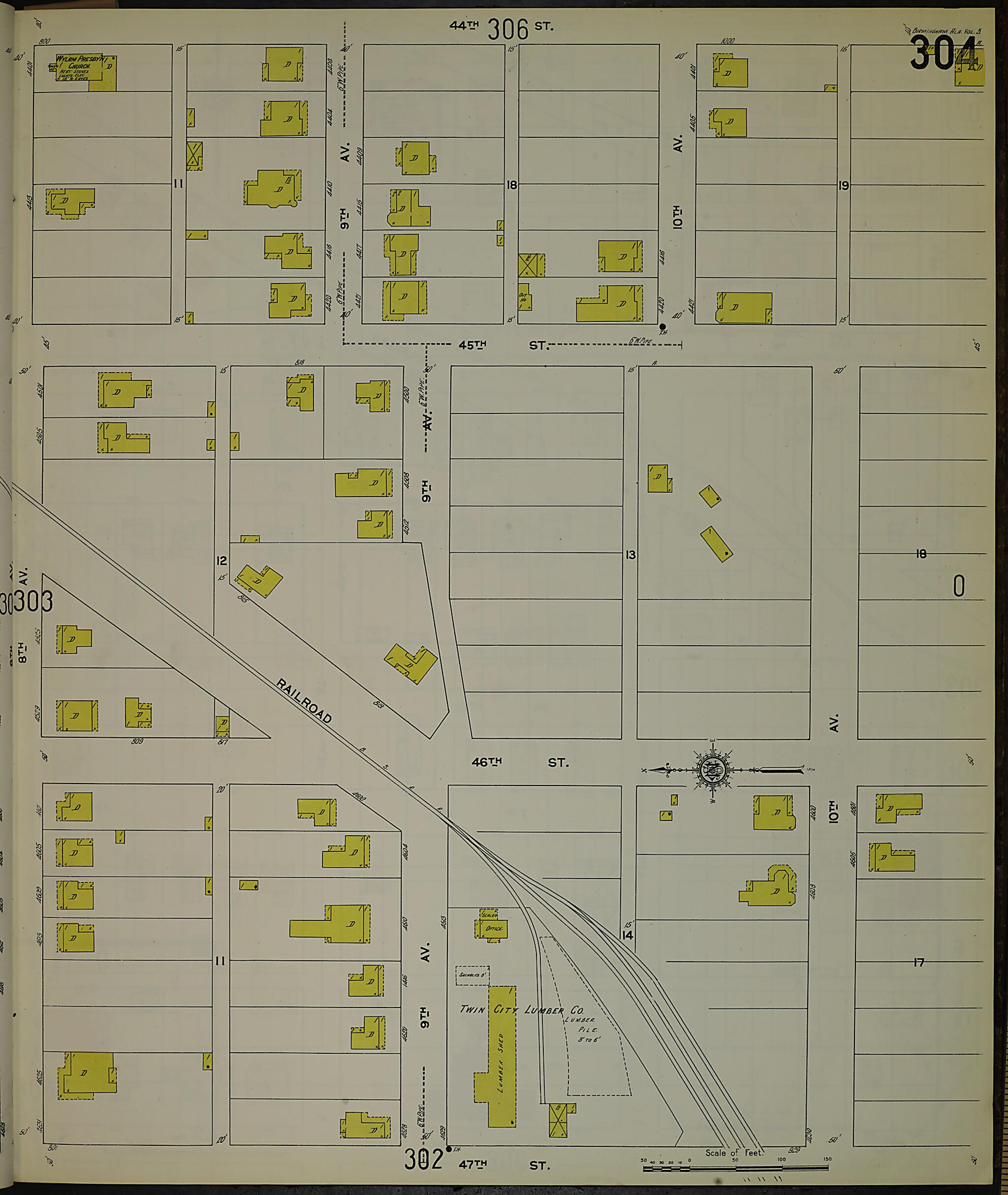 This old map of Birmingham, Jefferson County, Alabama was created by Sanborn Map Company in 1911