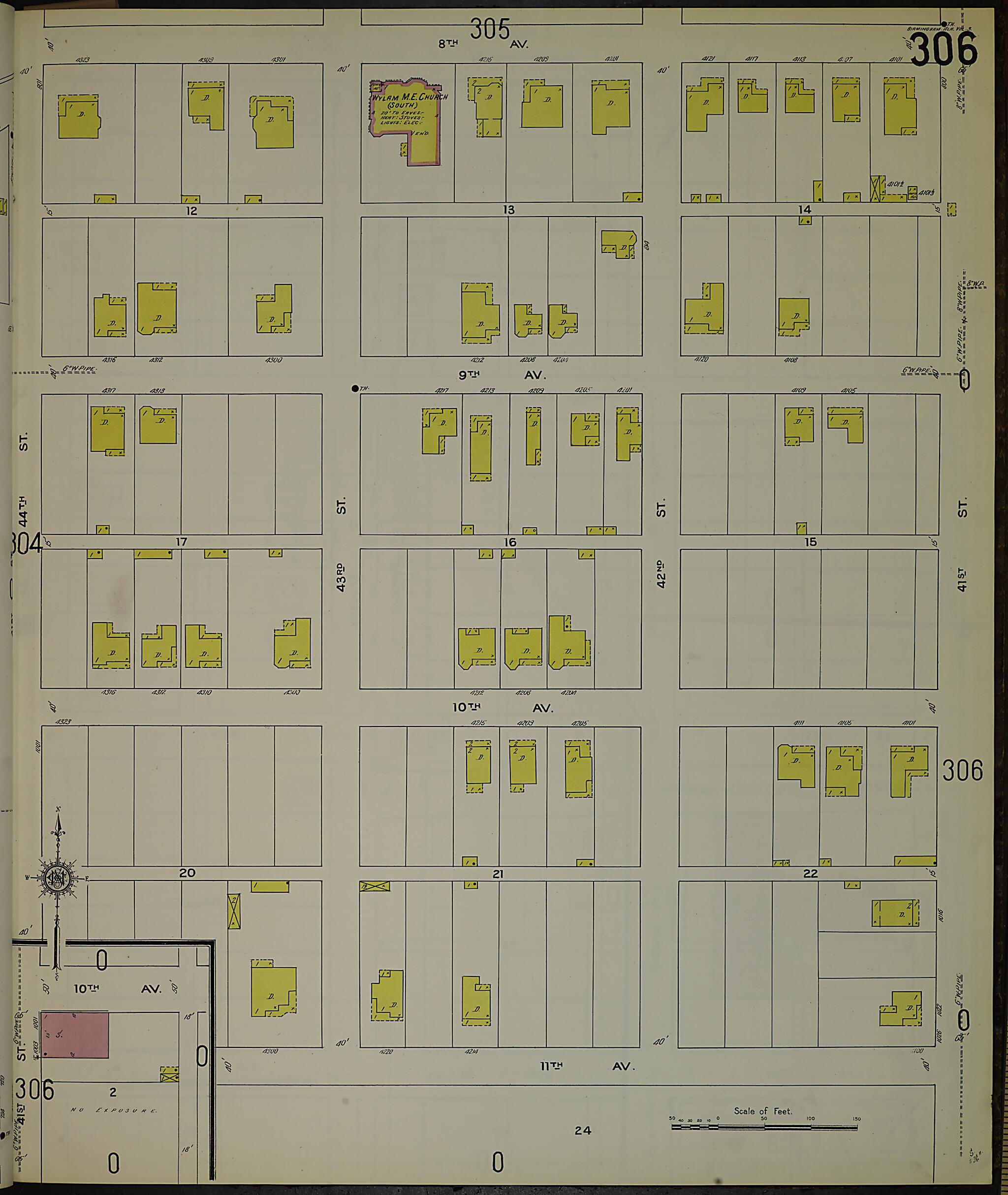 This old map of Birmingham, Jefferson County, Alabama was created by Sanborn Map Company in 1911